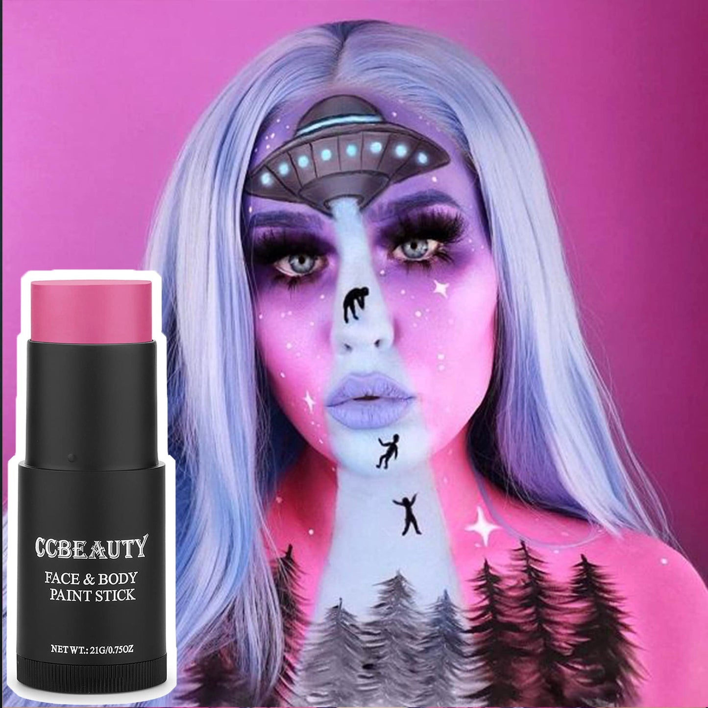 CCbeauty Witch Green Face Paint Stick, Face Painting Kit