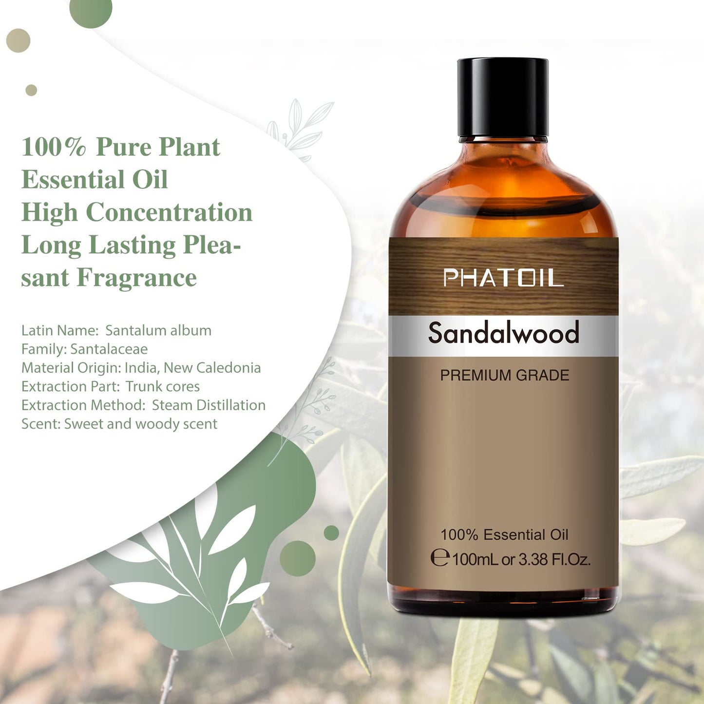 PHATOIL 3.38FL.OZ Coconut & Vanilla Fragrance Oils for Aromatherapy