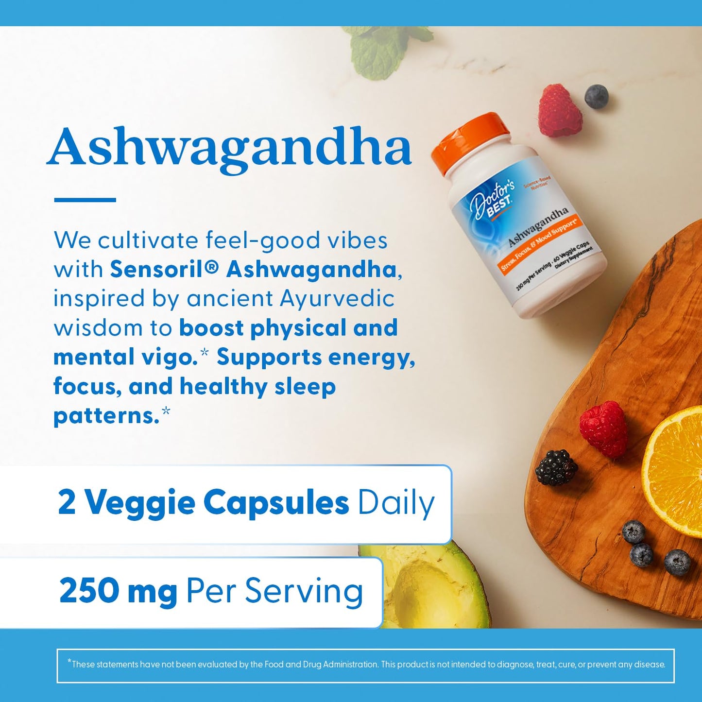 Doctor's Best Ashwagandha with Sensoril, Ayurvedic Herb & Healthy Energy