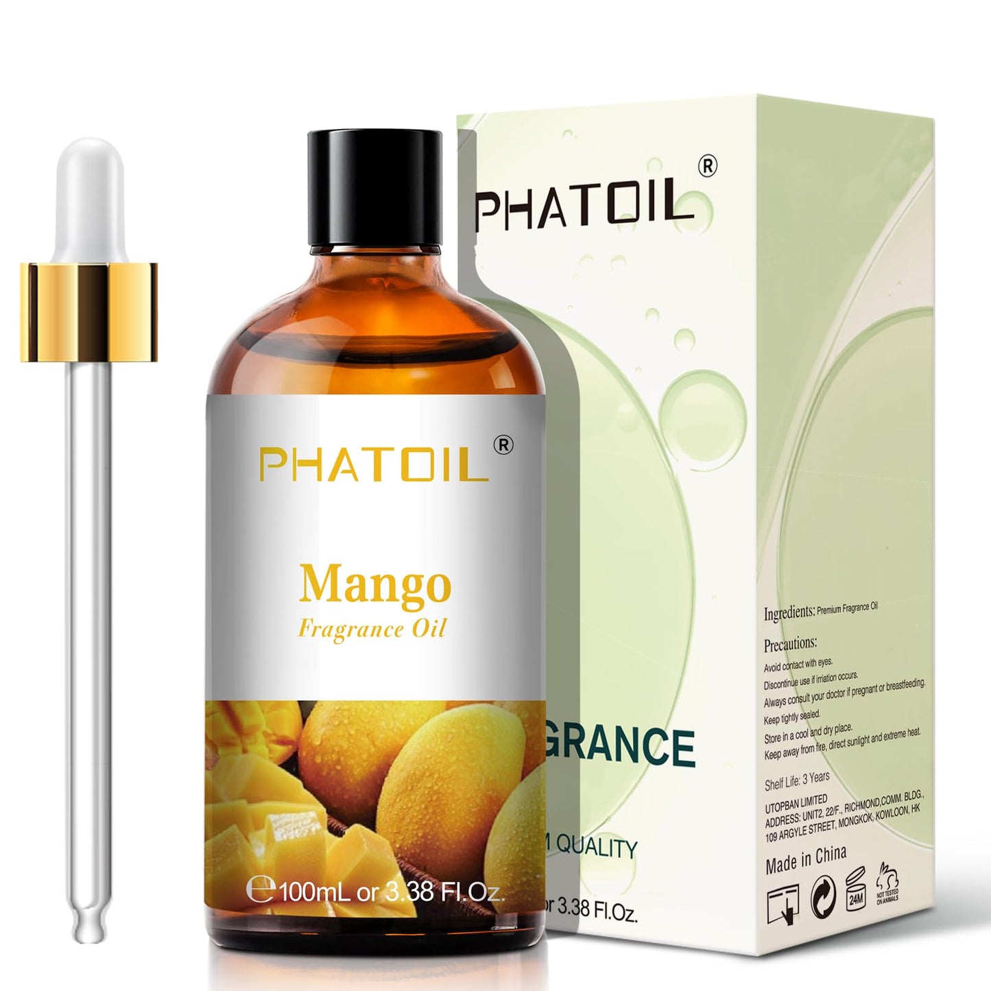 PHATOIL 3.38FL.OZ Coconut & Vanilla Fragrance Oils for Aromatherapy