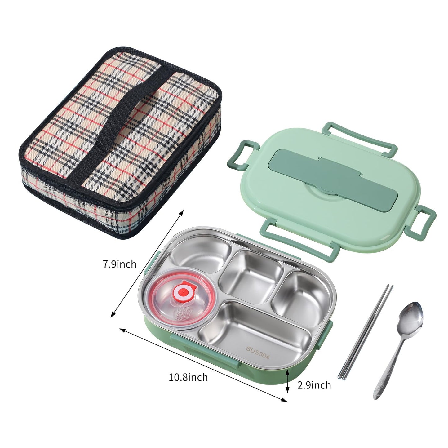 YIWUJB Portable Stainless Steel Meal Box Set With Cutlery