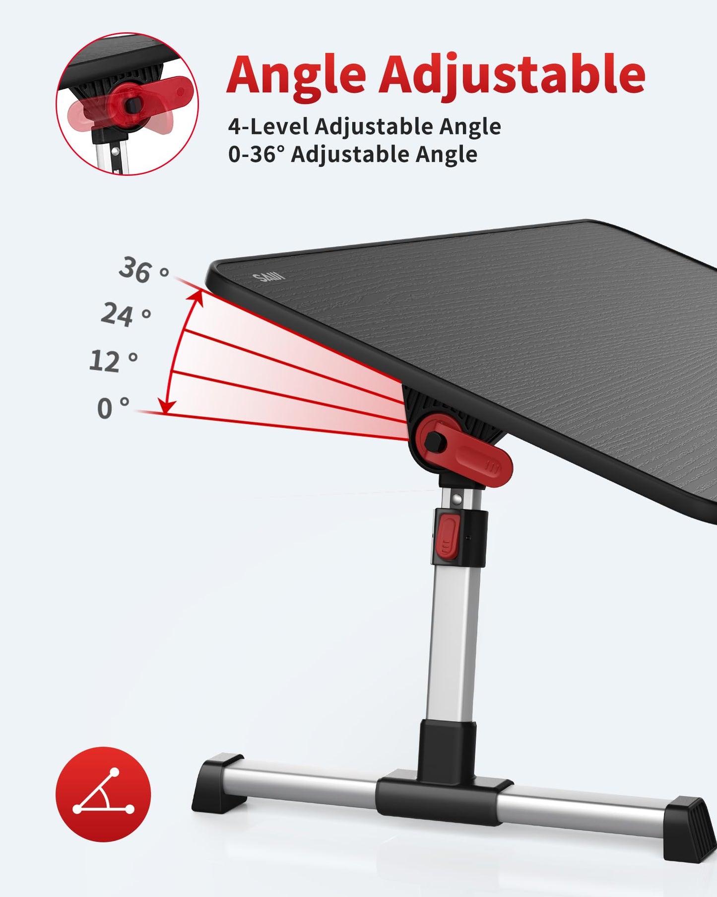 Laptop Desk Table, SAIJI Adjustable Laptop Stand