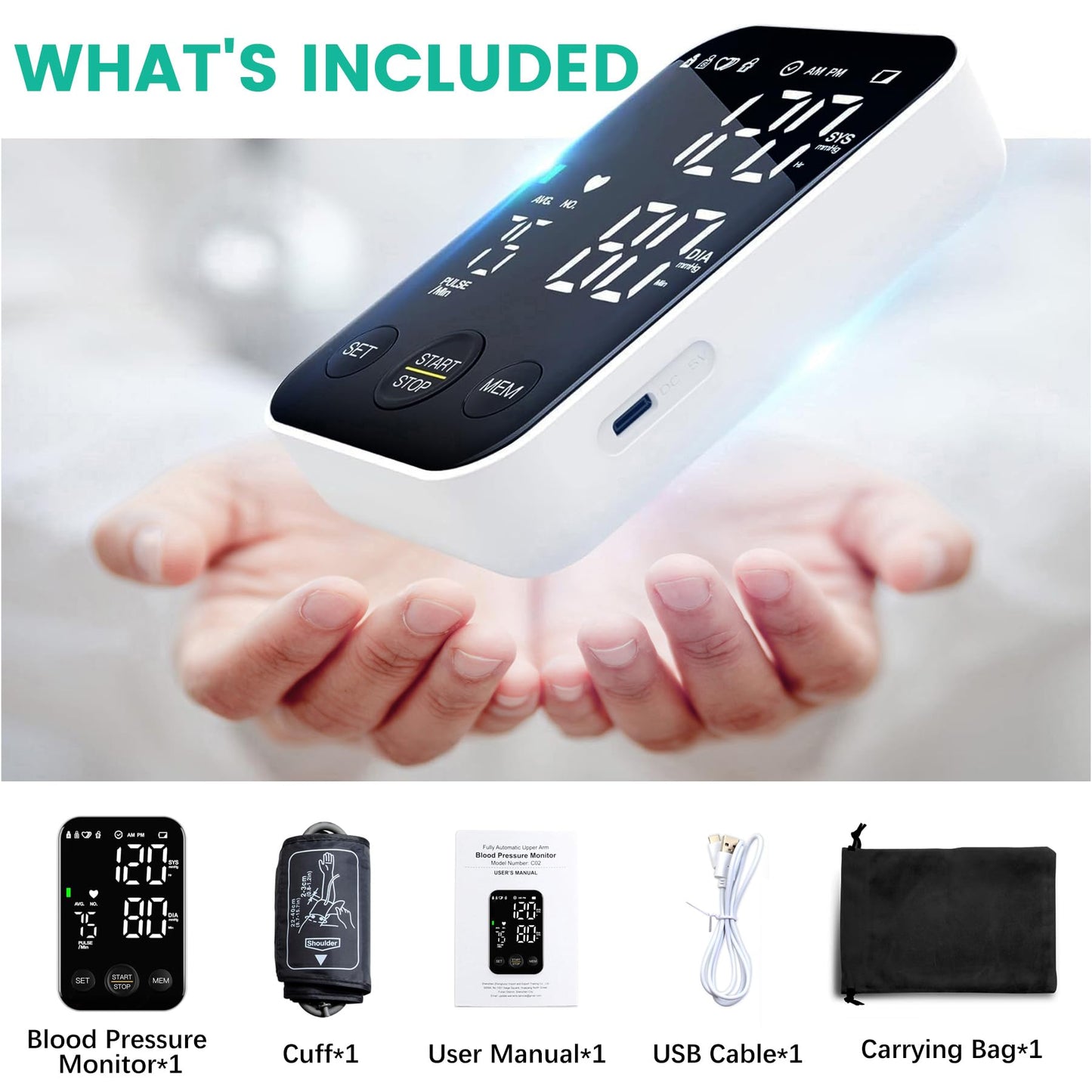 Oklar Blood Pressure Monitor Upper Arm Monitors for Home