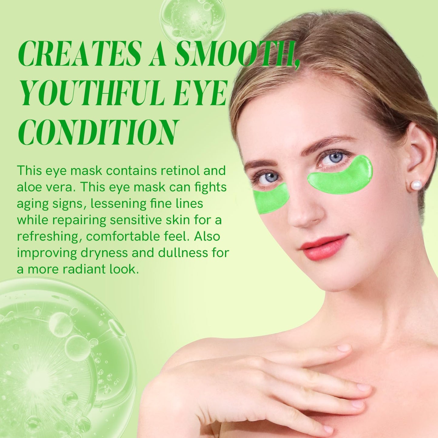 PEAUAMIE Under Eye Patches Gold and Hyaluronic Acid for puffy eyes