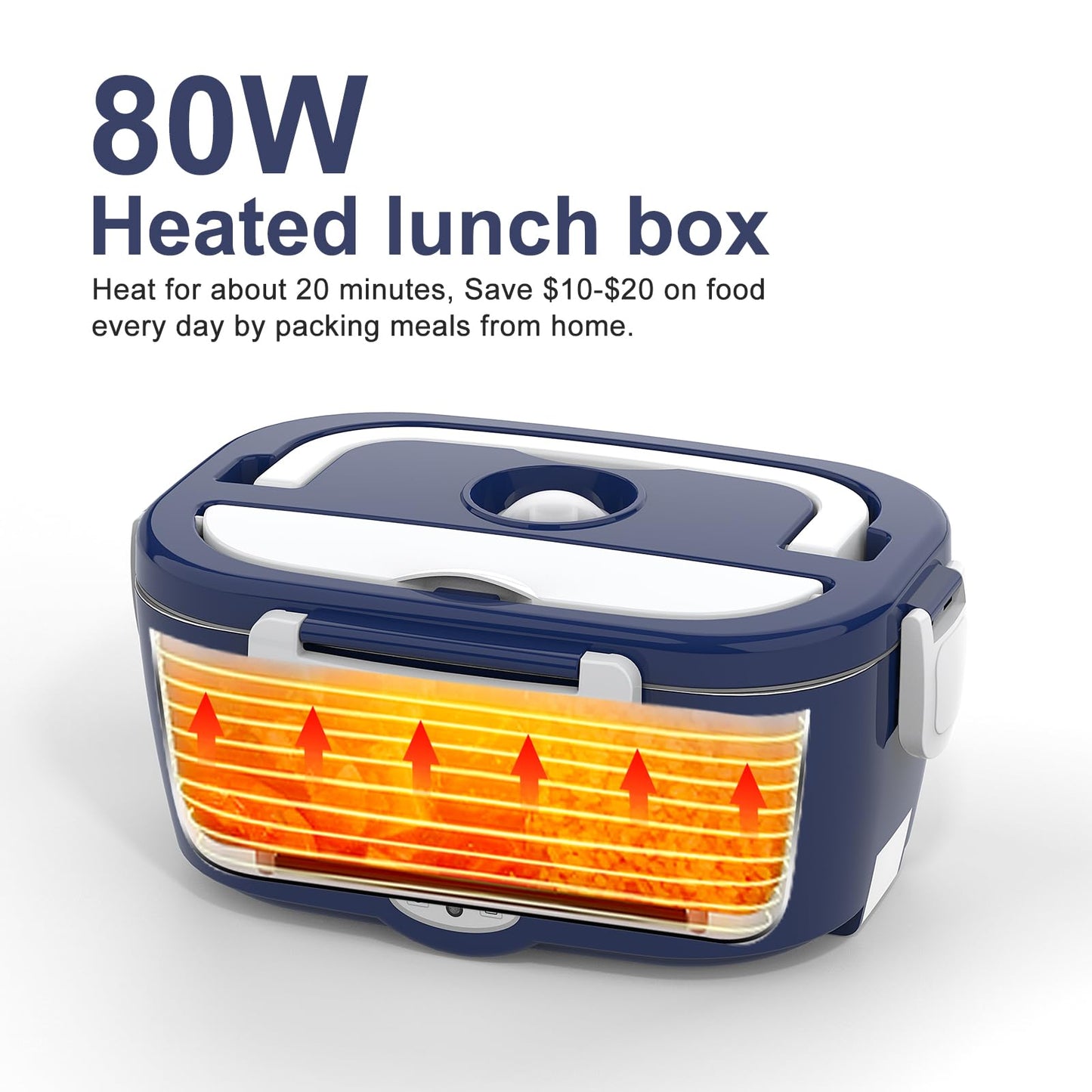 WisaKey Green Electric Lunch Box Food Heater