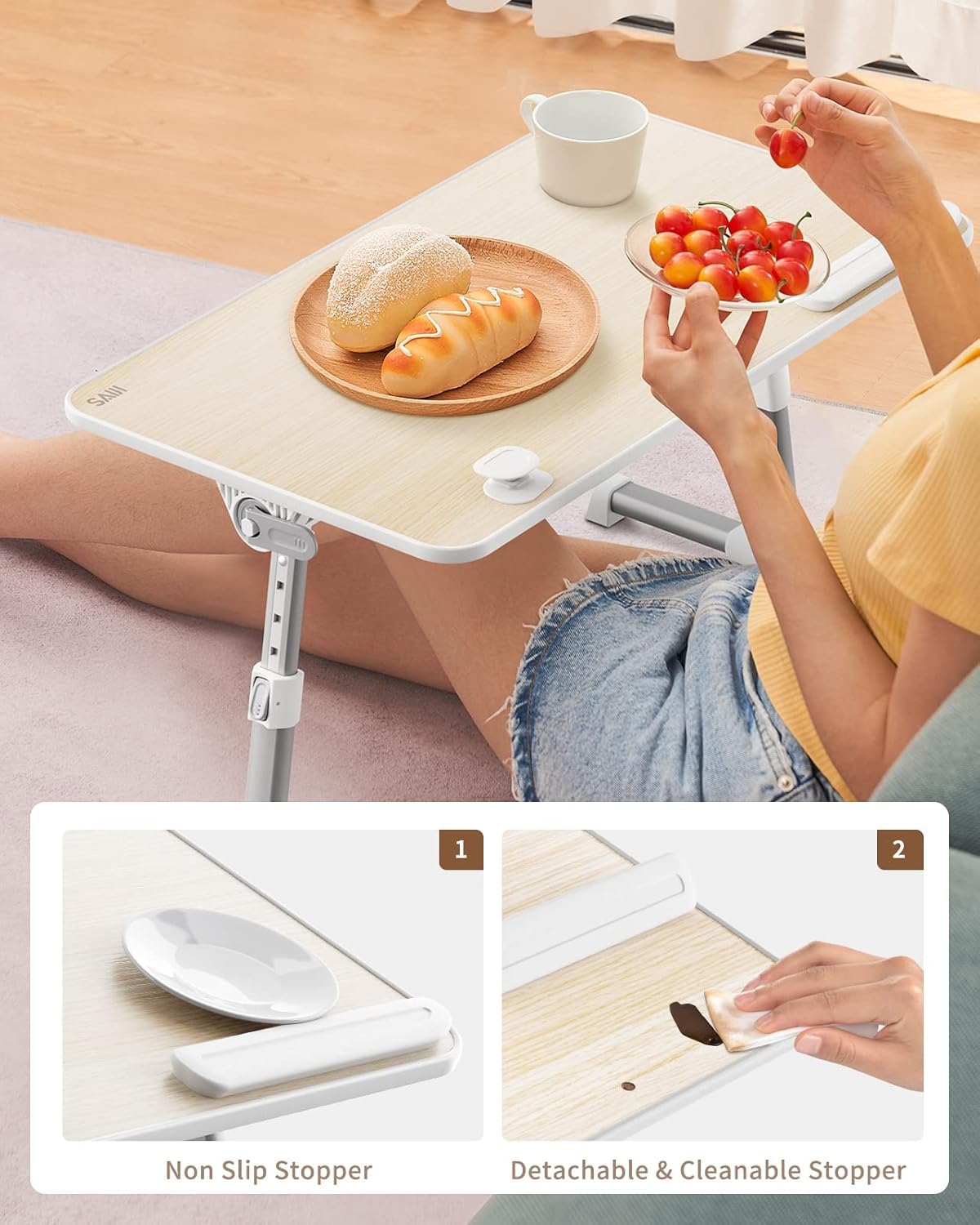 Laptop Desk Table, SAIJI Adjustable Laptop Stand