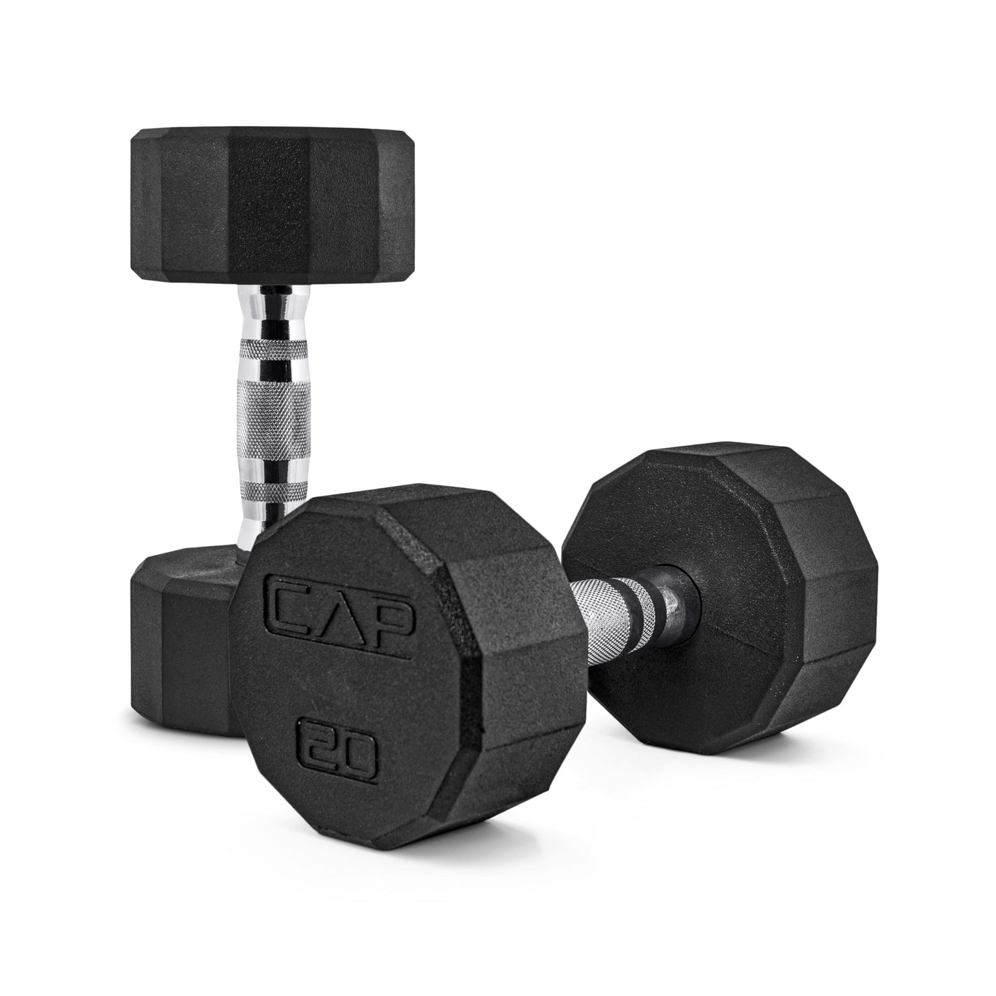CAP Barbell 10 LB Coated Hex Dumbbell Weight Pair with Black Handle