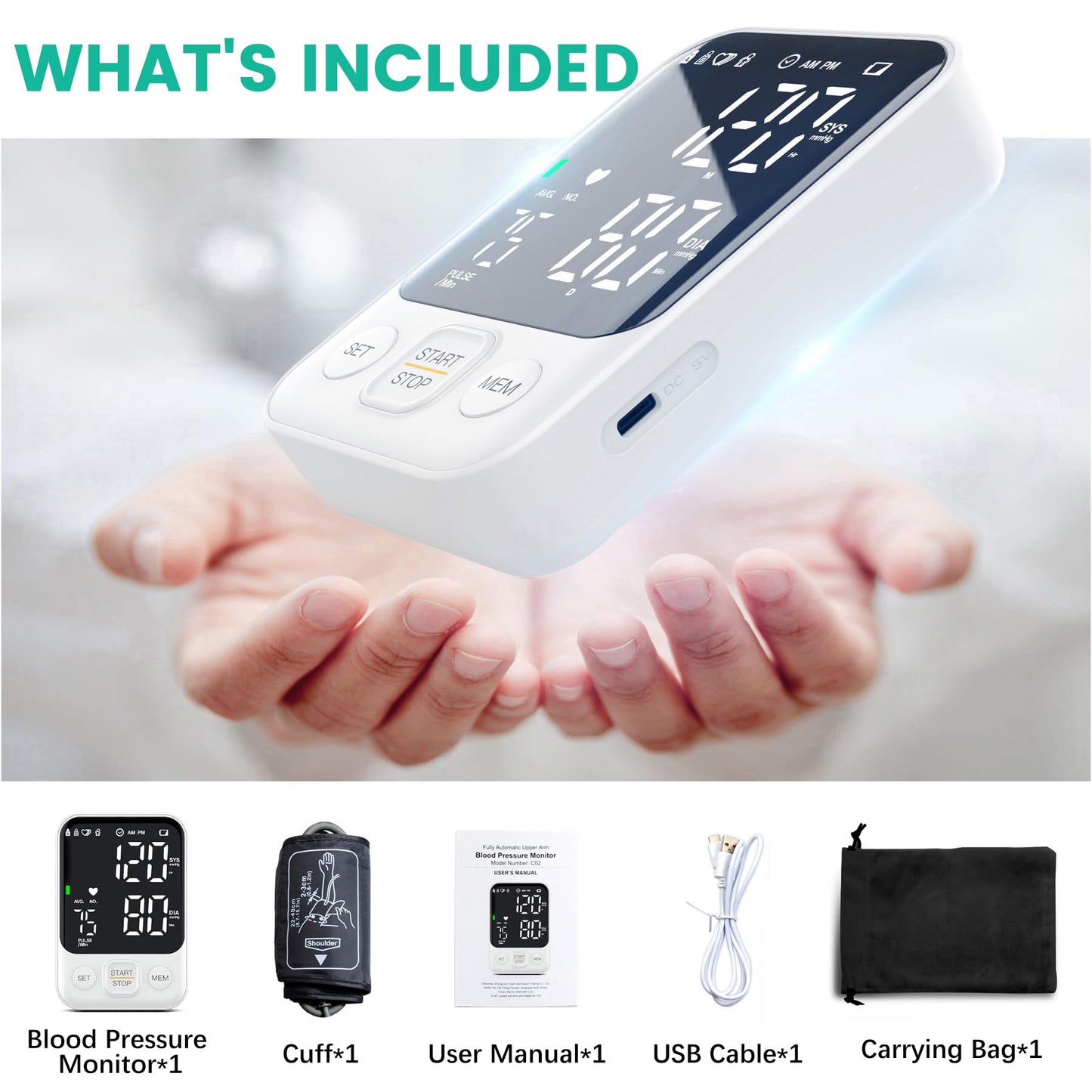 Oklar Blood Pressure Monitor Upper Arm Monitors for Home
