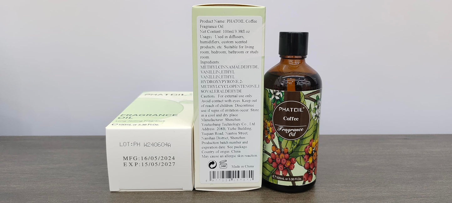 PHATOIL 3.38FL.OZ Coconut & Vanilla Fragrance Oils for Aromatherapy