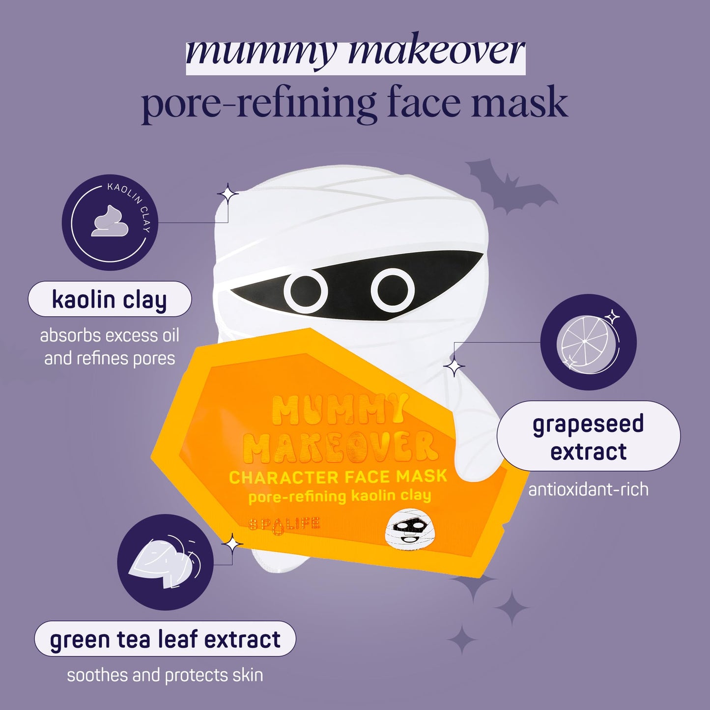 SpaLife Beauty Halloween Face Mask Spooky Glow Bundle | Korean Facial Masks