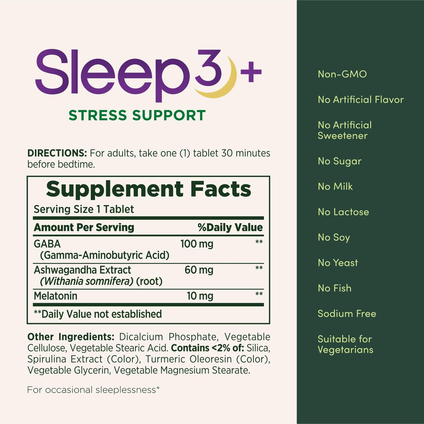 Nature's Bounty Stress Support Melatonin by Sleep3, 10mg
