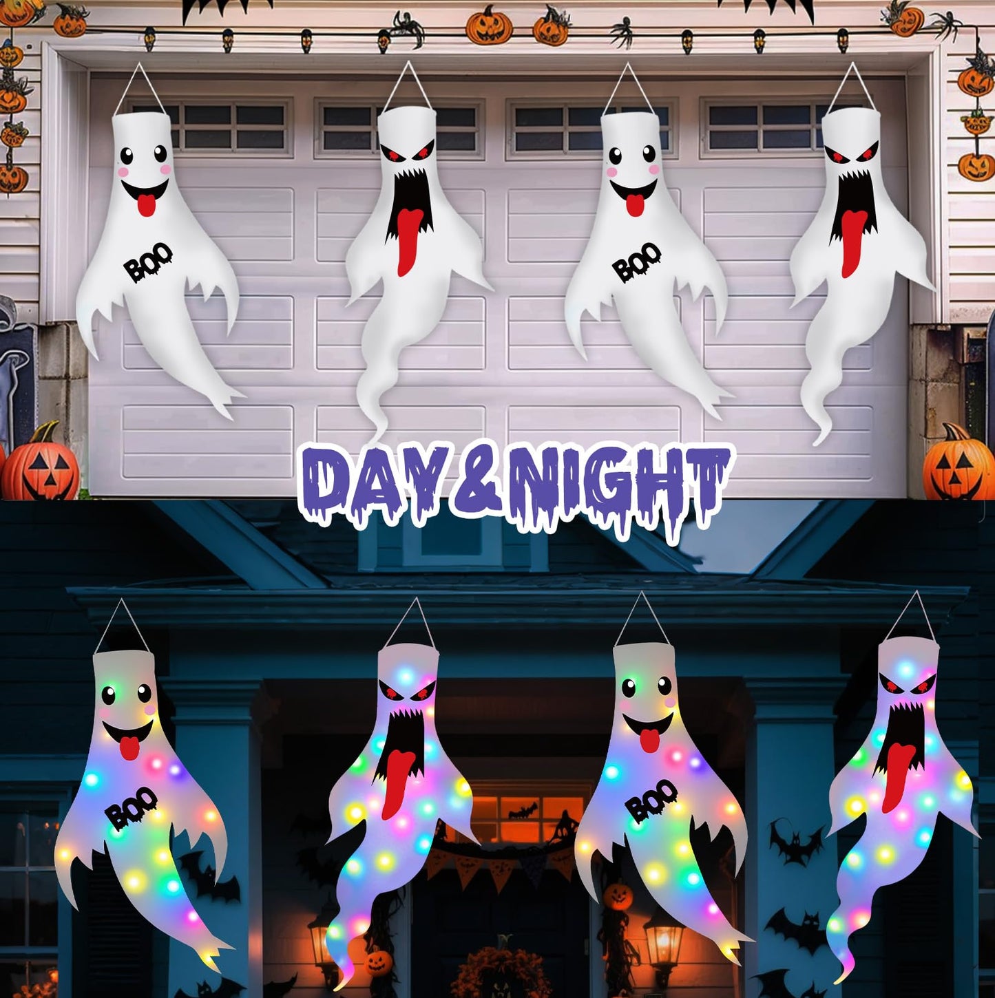 2 Pack LED Halloween Decorations for Indoor & Outdoor Use