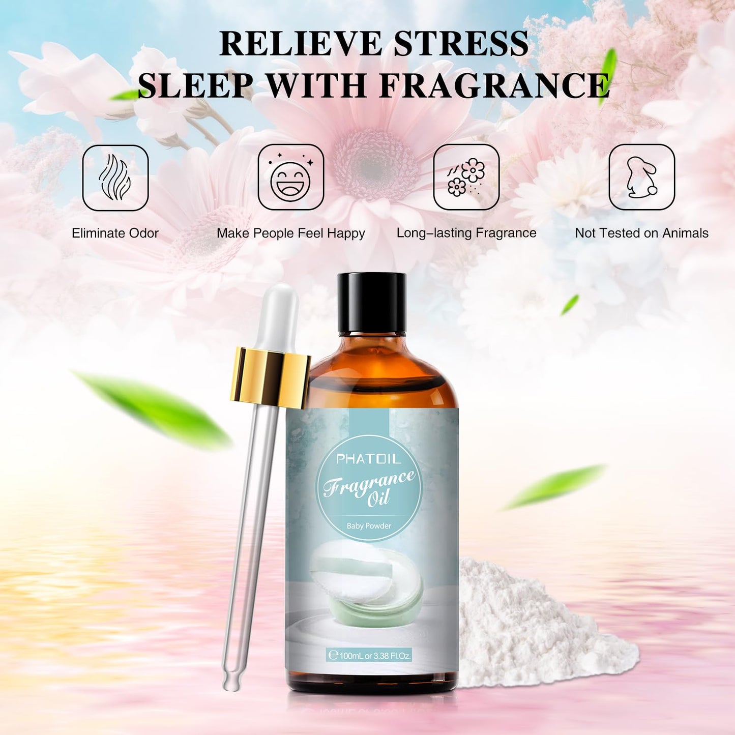 PHATOIL 3.38FL.OZ Coconut & Vanilla Fragrance Oils for Aromatherapy