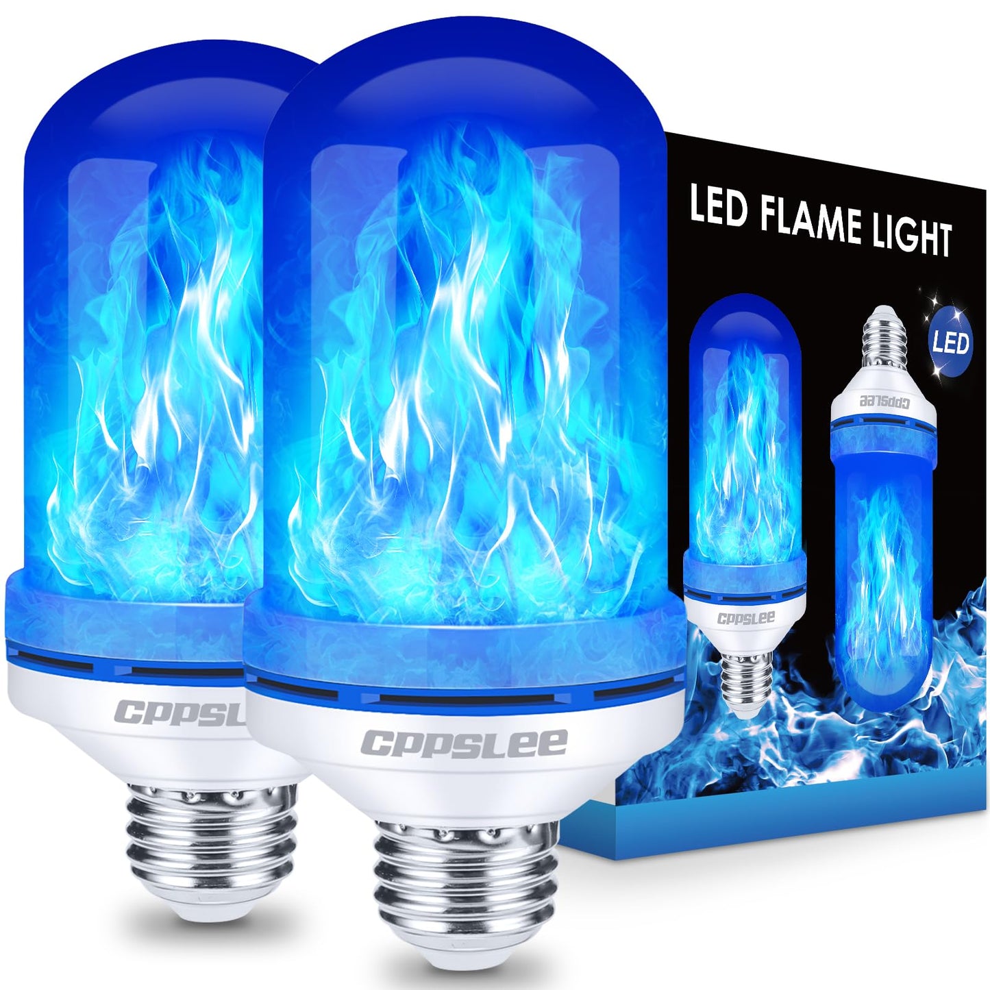 LED Flame Light Bulbs β 2 Pack, 4 Modes, E26 Base
