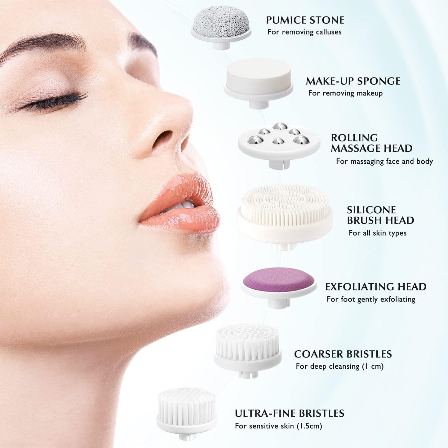 COSLUS Facial Cleansing Brush Silicone Face Scrubber
