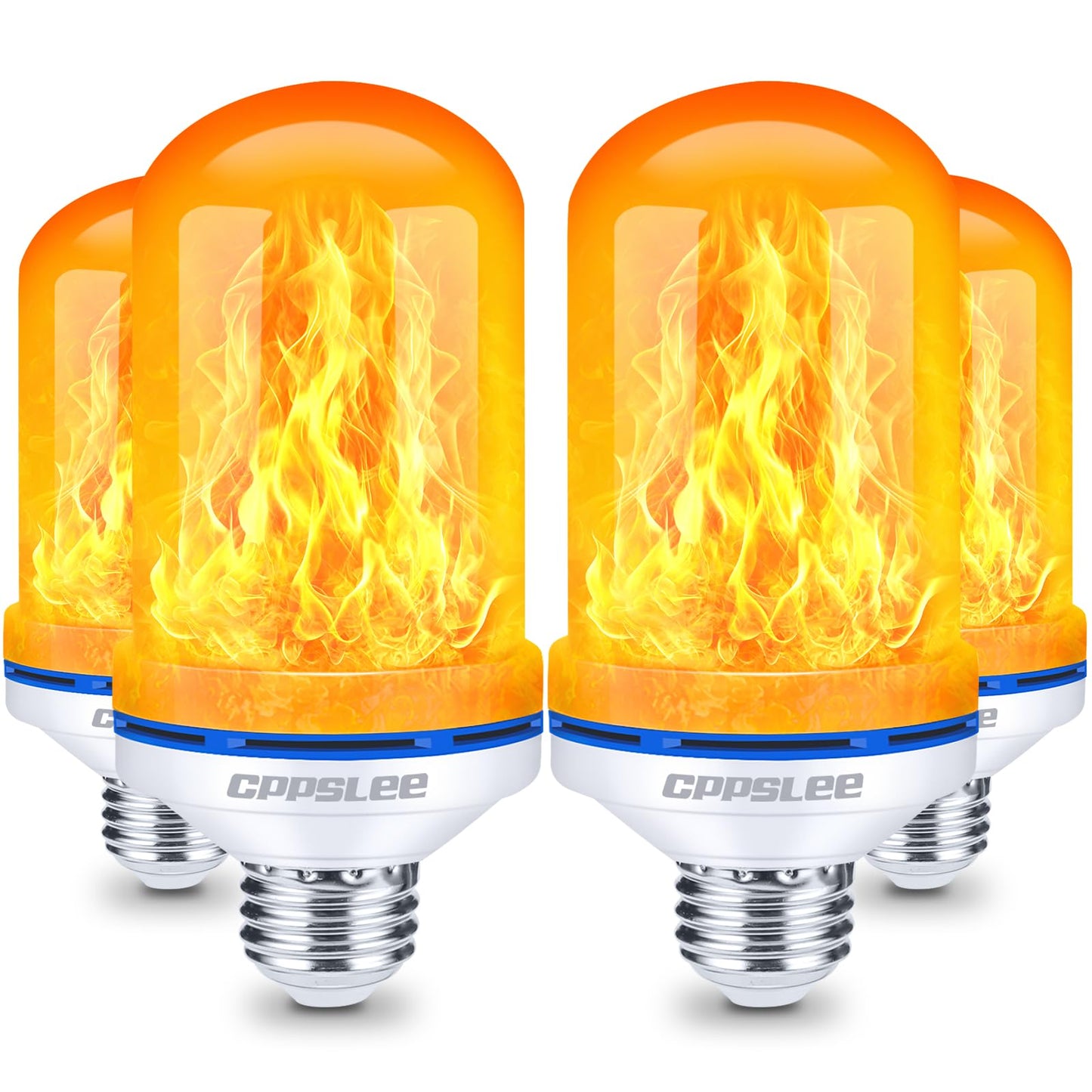 LED Flame Light Bulbs β 2 Pack, 4 Modes, E26 Base