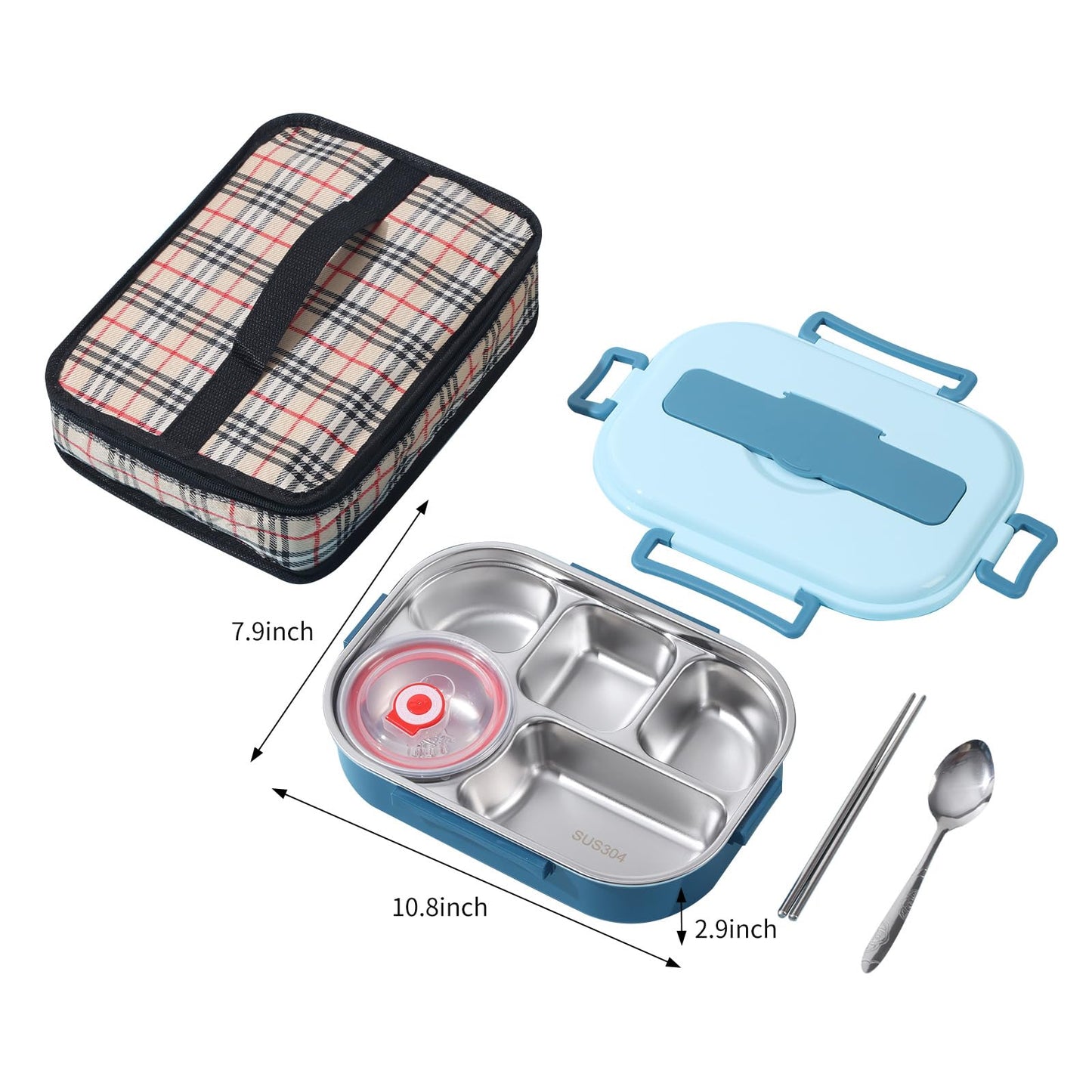 YIWUJB Portable Stainless Steel Meal Box Set With Cutlery