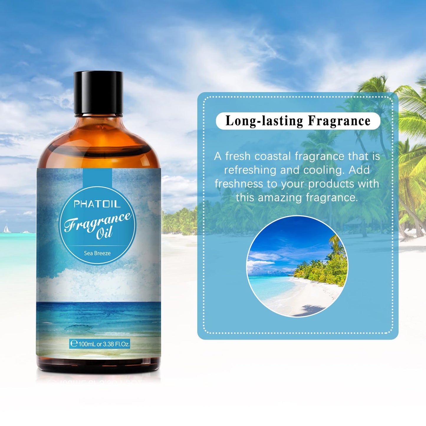 PHATOIL 3.38FL.OZ Coconut & Vanilla Fragrance Oils for Aromatherapy