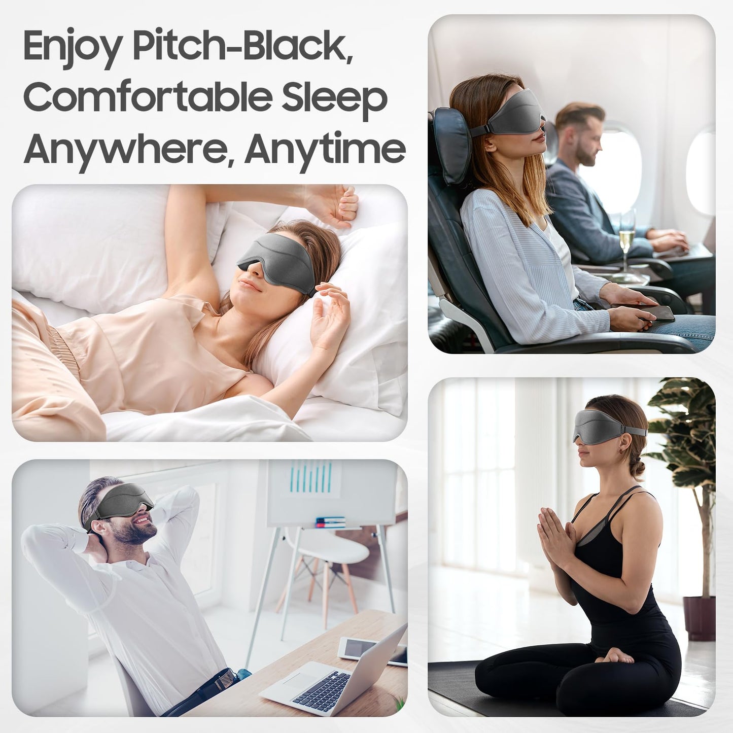 MOEASEii Sleep Mask - Total Blackout 3D Sleeping Mask