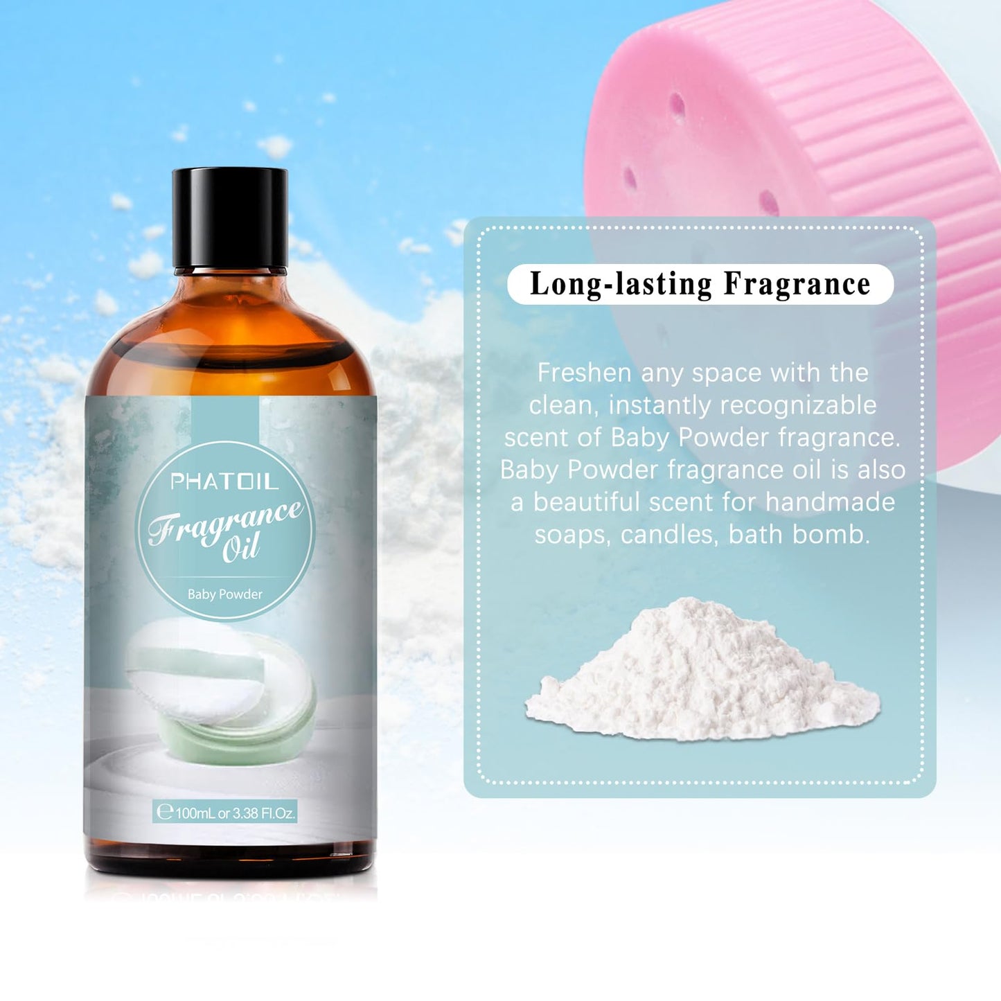 PHATOIL 3.38FL.OZ Coconut & Vanilla Fragrance Oils for Aromatherapy