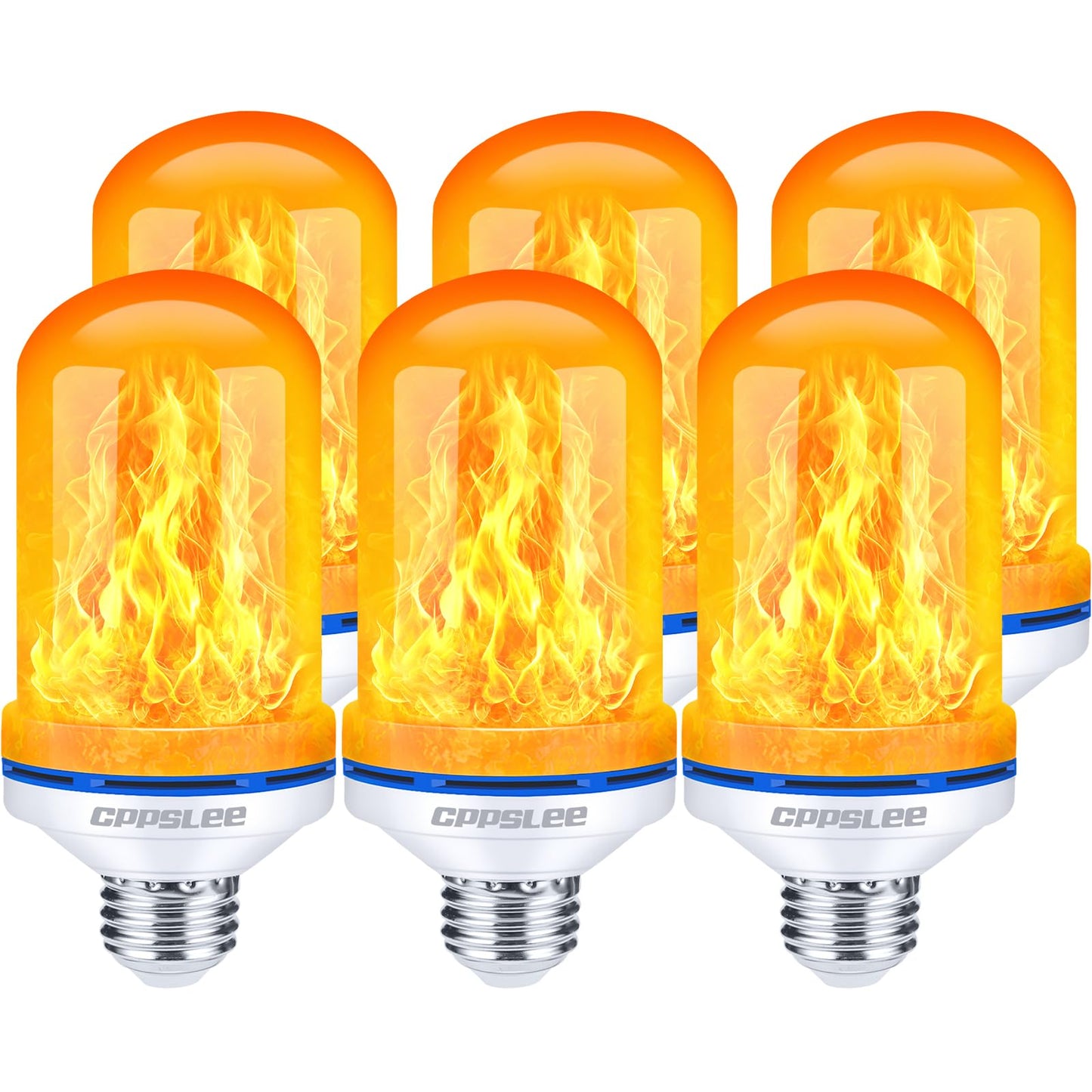 LED Flame Light Bulbs β 2 Pack, 4 Modes, E26 Base