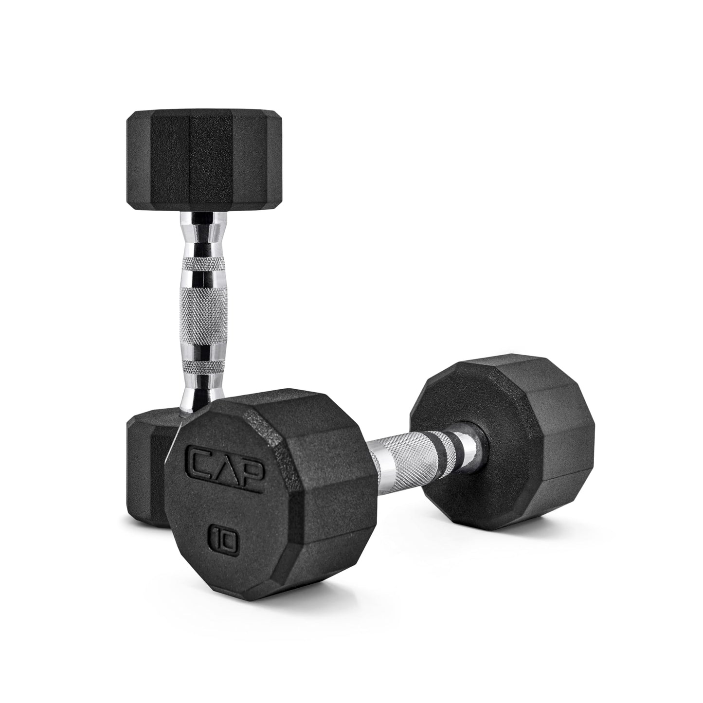 CAP Barbell 10 LB Coated Hex Dumbbell Weight Pair with Black Handle