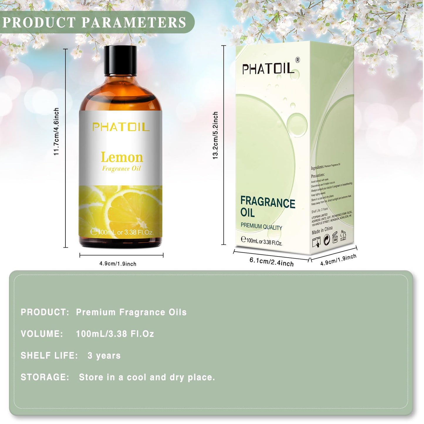 PHATOIL 3.38FL.OZ Coconut & Vanilla Fragrance Oils for Aromatherapy