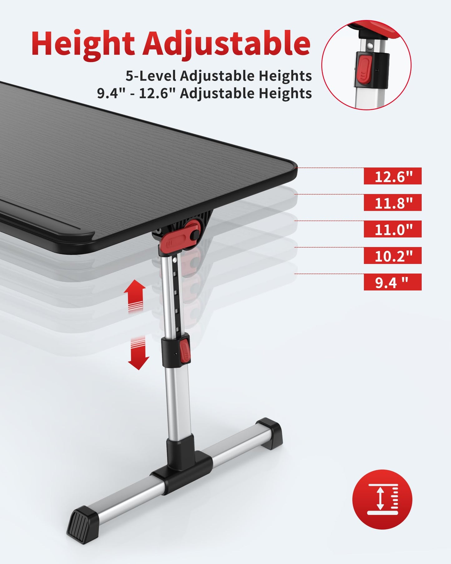 Laptop Desk Table, SAIJI Adjustable Laptop Stand