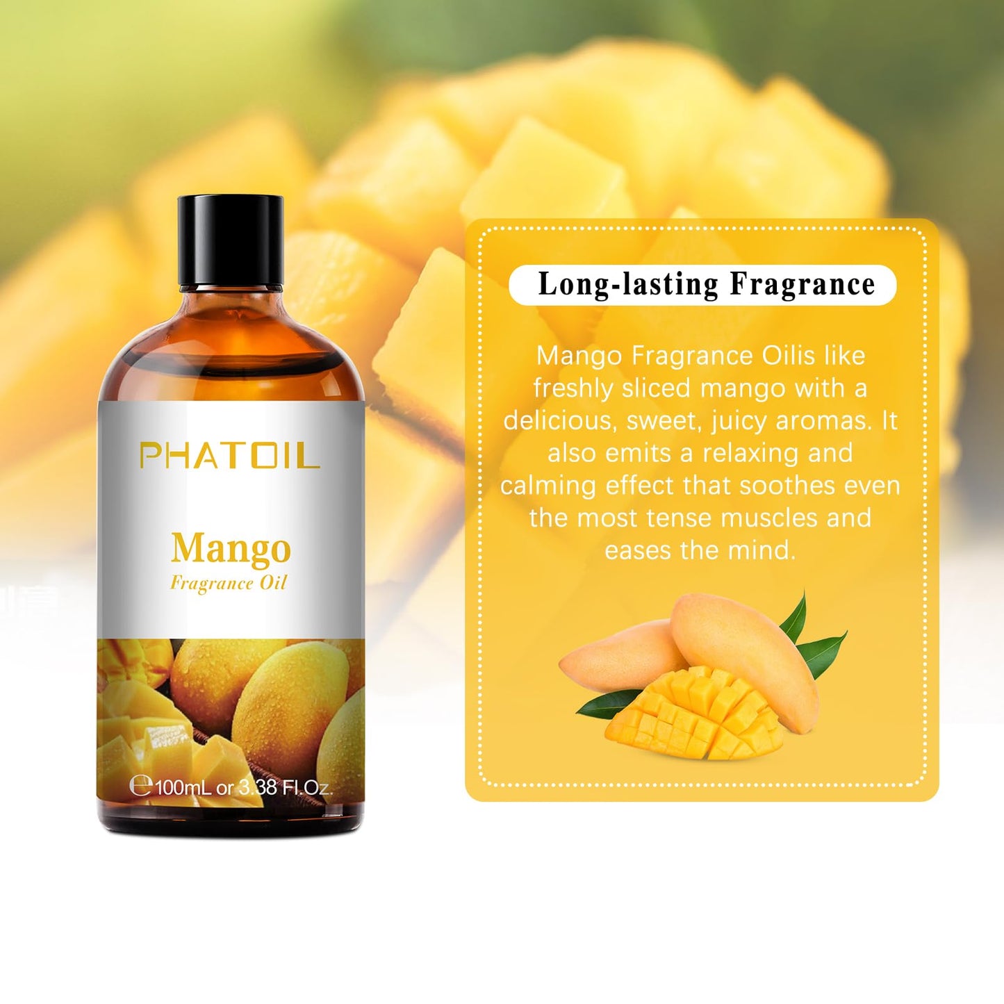 PHATOIL 3.38FL.OZ Coconut & Vanilla Fragrance Oils for Aromatherapy