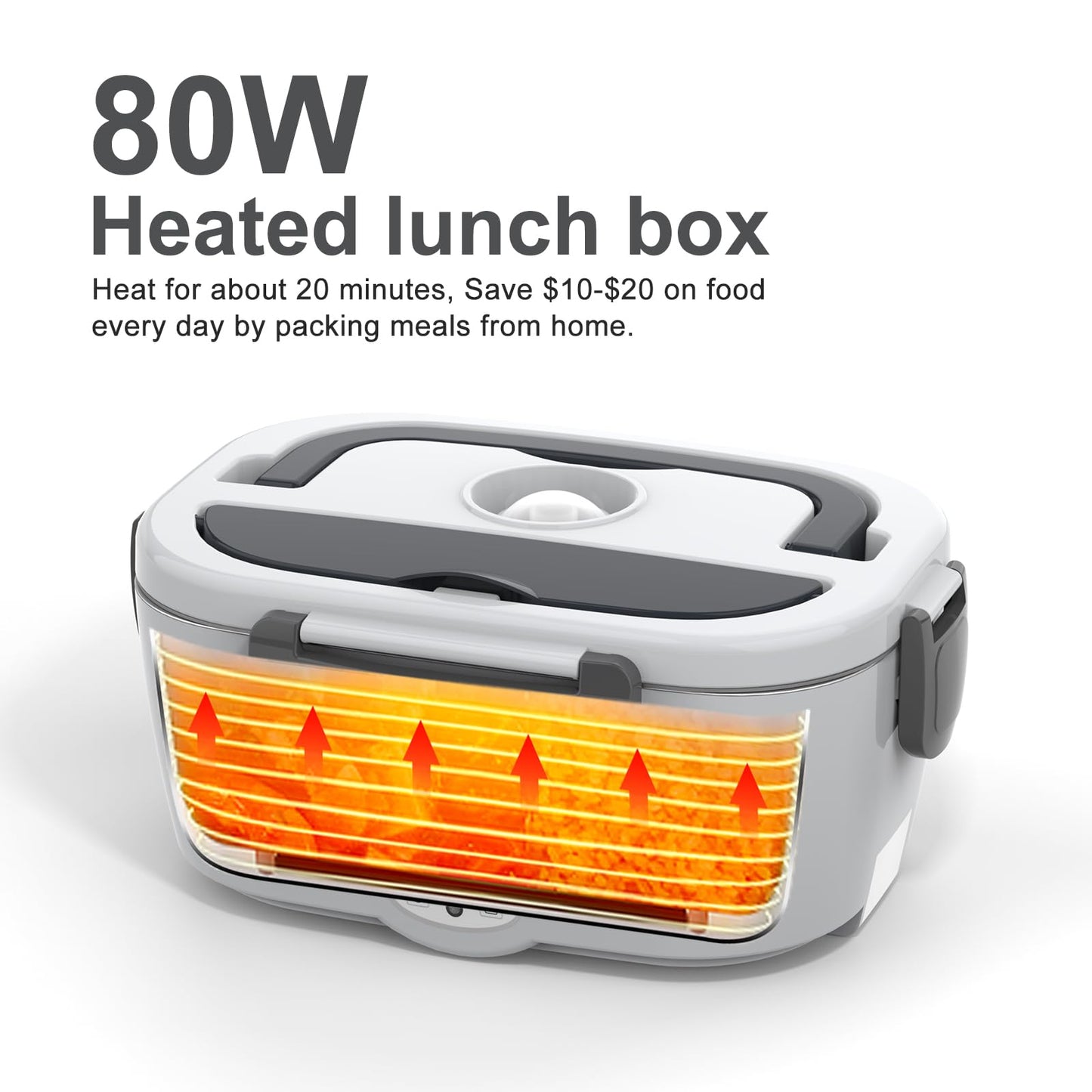 WisaKey Green Electric Lunch Box Food Heater