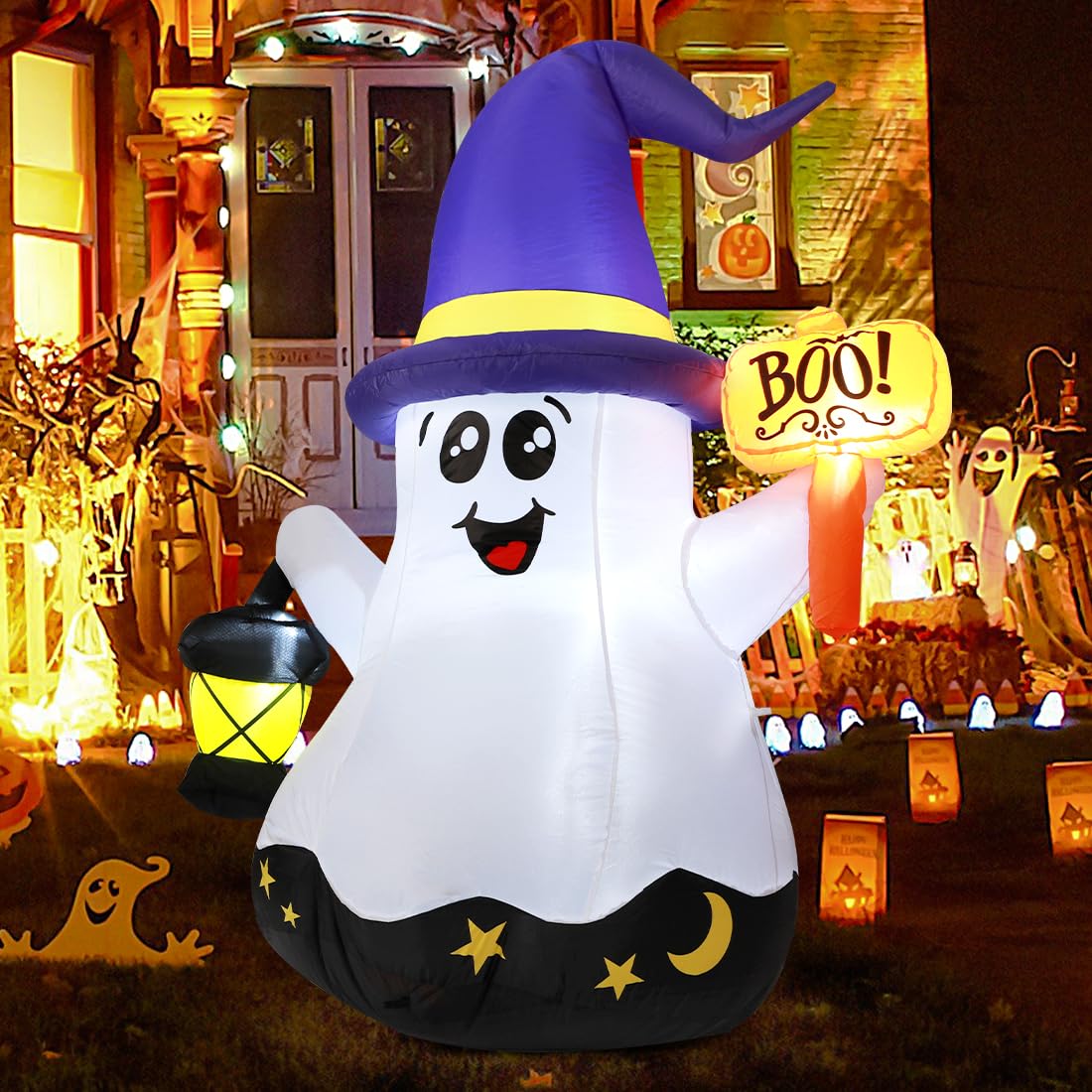 GOOSH 5 FT Halloween Inflatables Ghost Outdoor Decorations