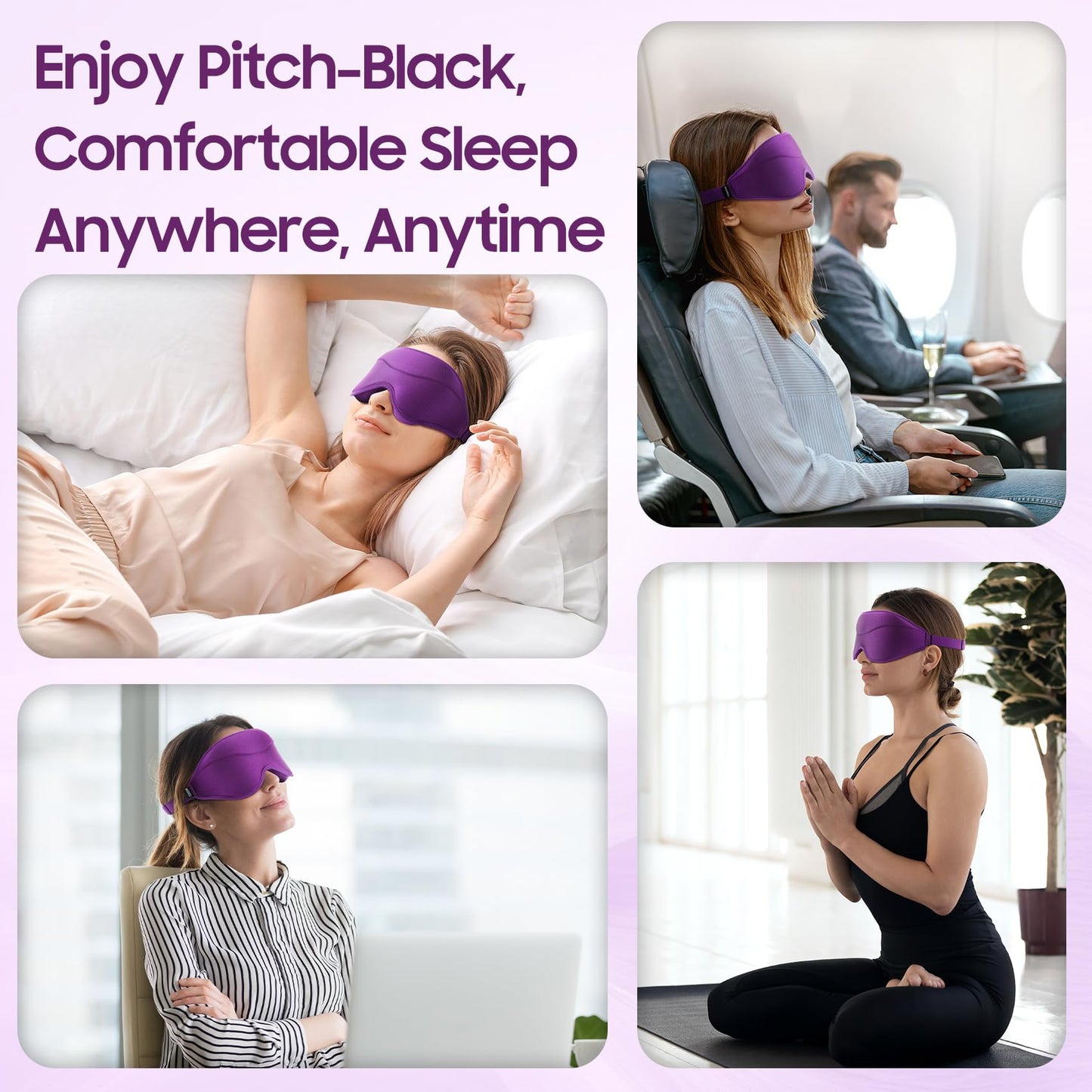 MOEASEii Sleep Mask - Total Blackout 3D Sleeping Mask