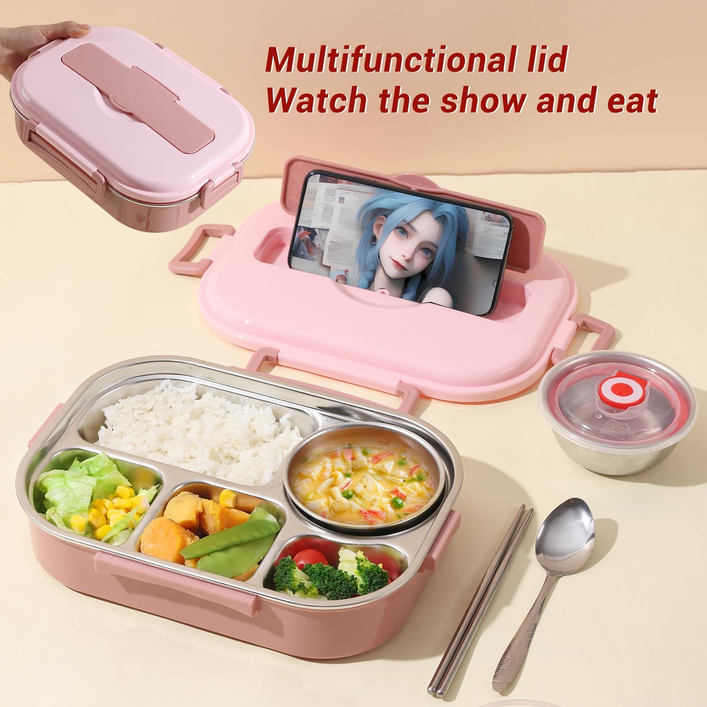 YIWUJB Portable Stainless Steel Meal Box Set With Cutlery