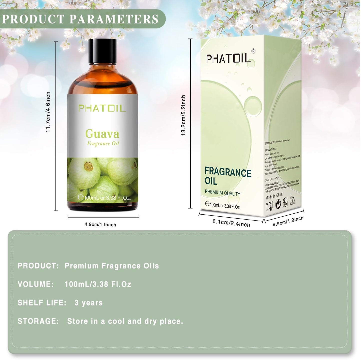 PHATOIL 3.38FL.OZ Coconut & Vanilla Fragrance Oils for Aromatherapy