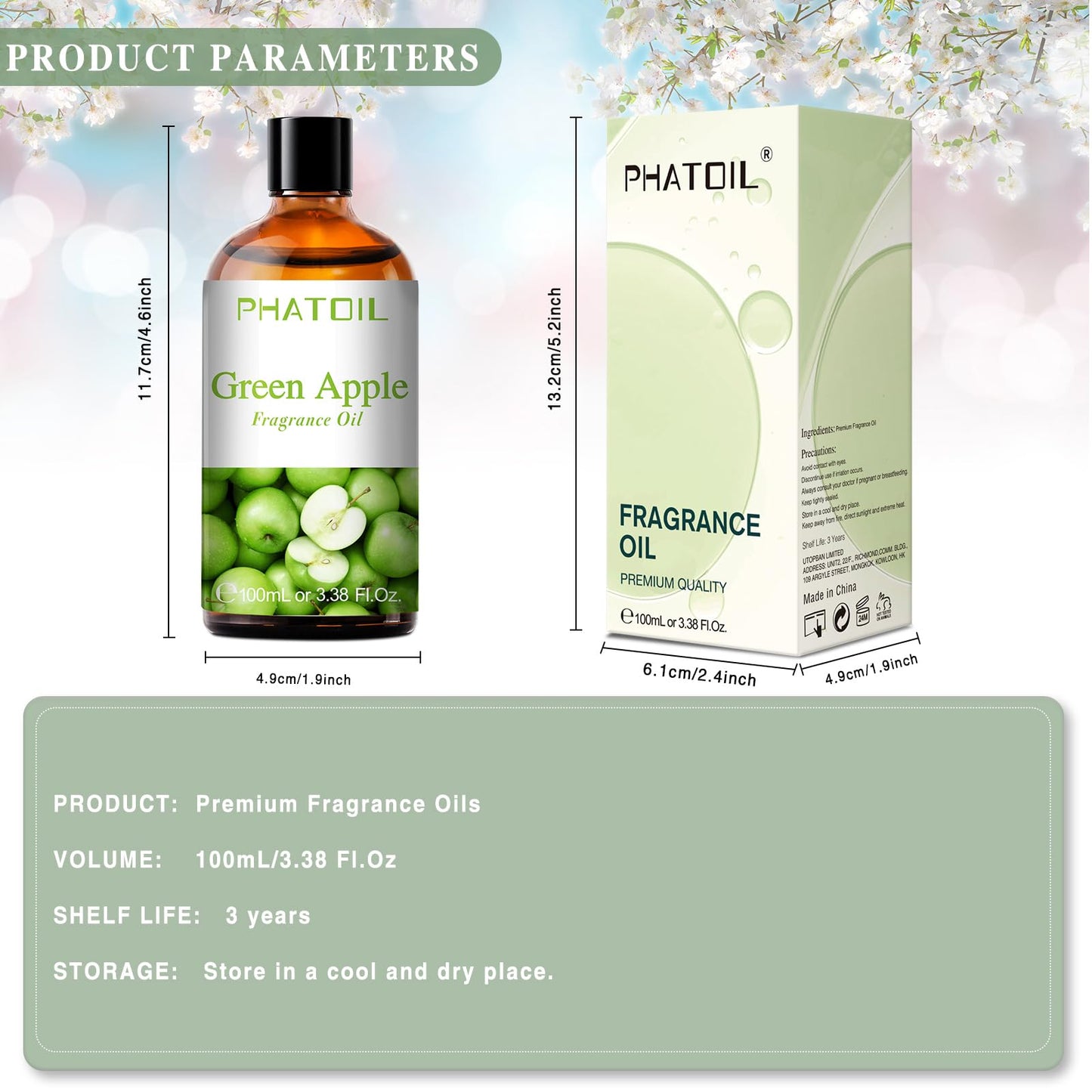 PHATOIL 3.38FL.OZ Coconut & Vanilla Fragrance Oils for Aromatherapy
