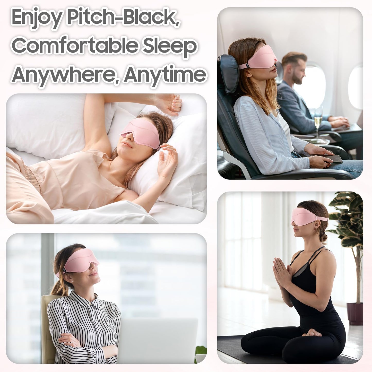 MOEASEii Sleep Mask - Total Blackout 3D Sleeping Mask