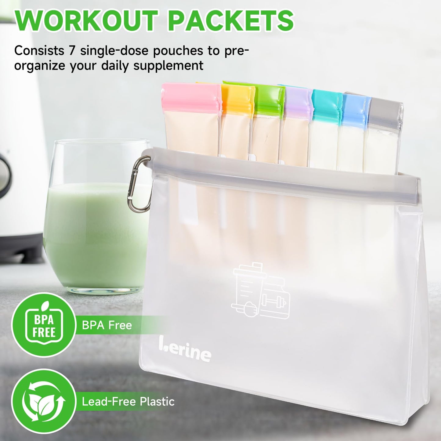Lerine Protein Powder Travel Container Set