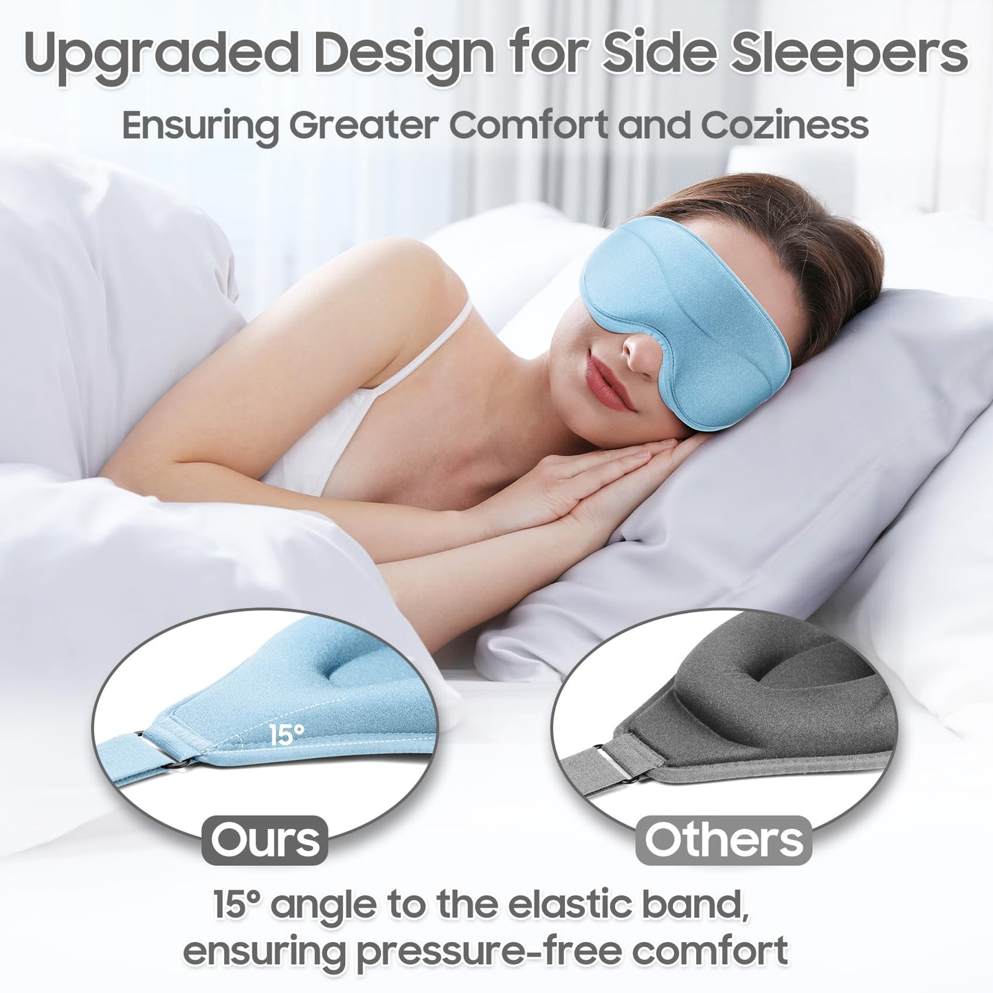 MOEASEii Sleep Mask - Total Blackout 3D Sleeping Mask