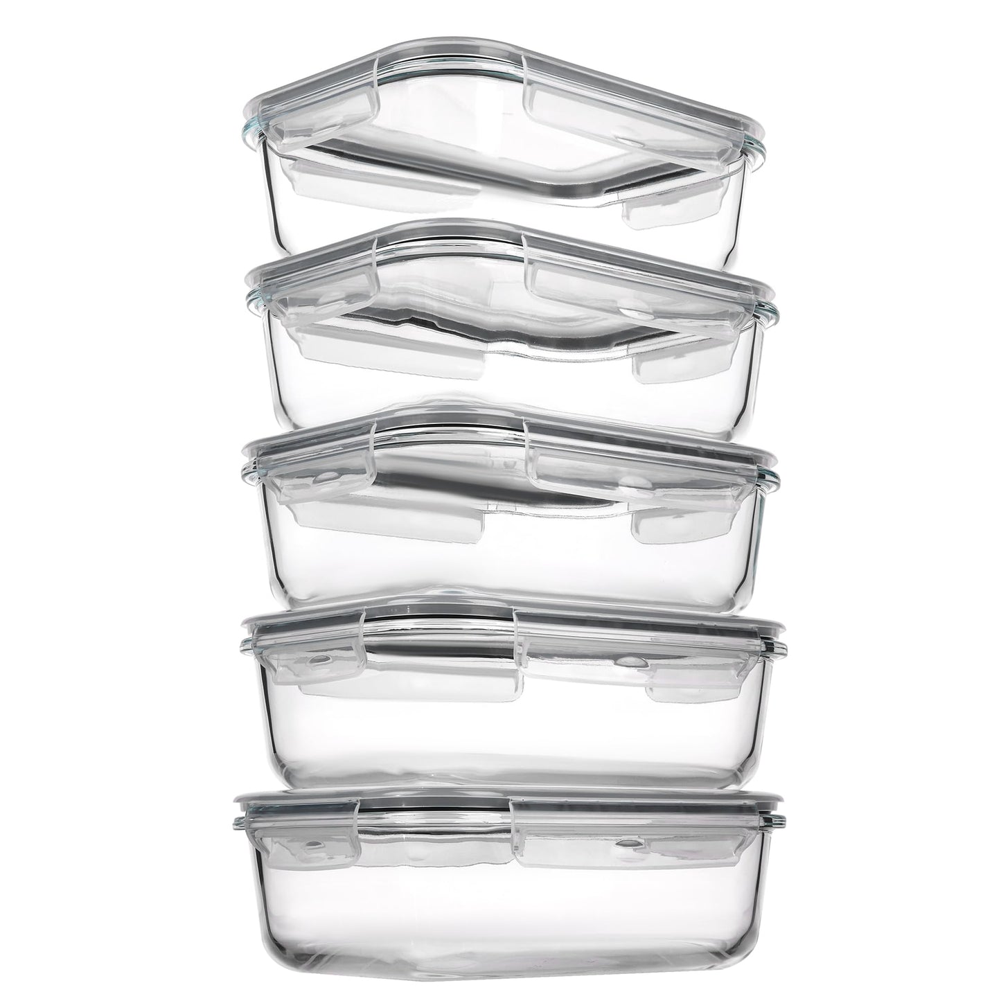 Vtopmart 5Pack 22oz Glass Storage Containers with Lids