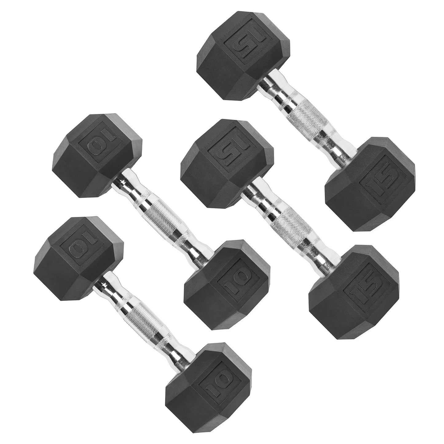 CAP Barbell 10 LB Coated Hex Dumbbell Weight Pair with Black Handle