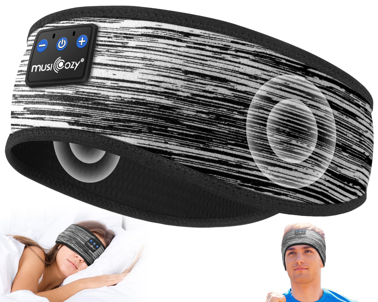 MUSICOZY Sleep Headphones Bluetooth 5.4 Headband, Wireless Earphones