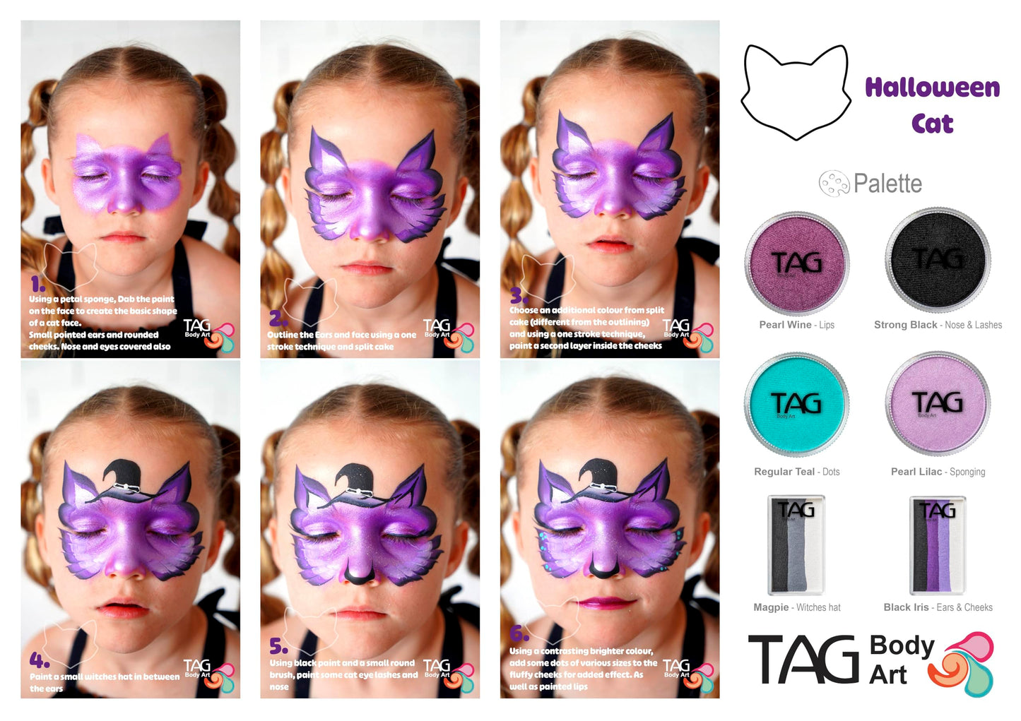 TAG Professional Face and Body Paint, Regular White 32gm