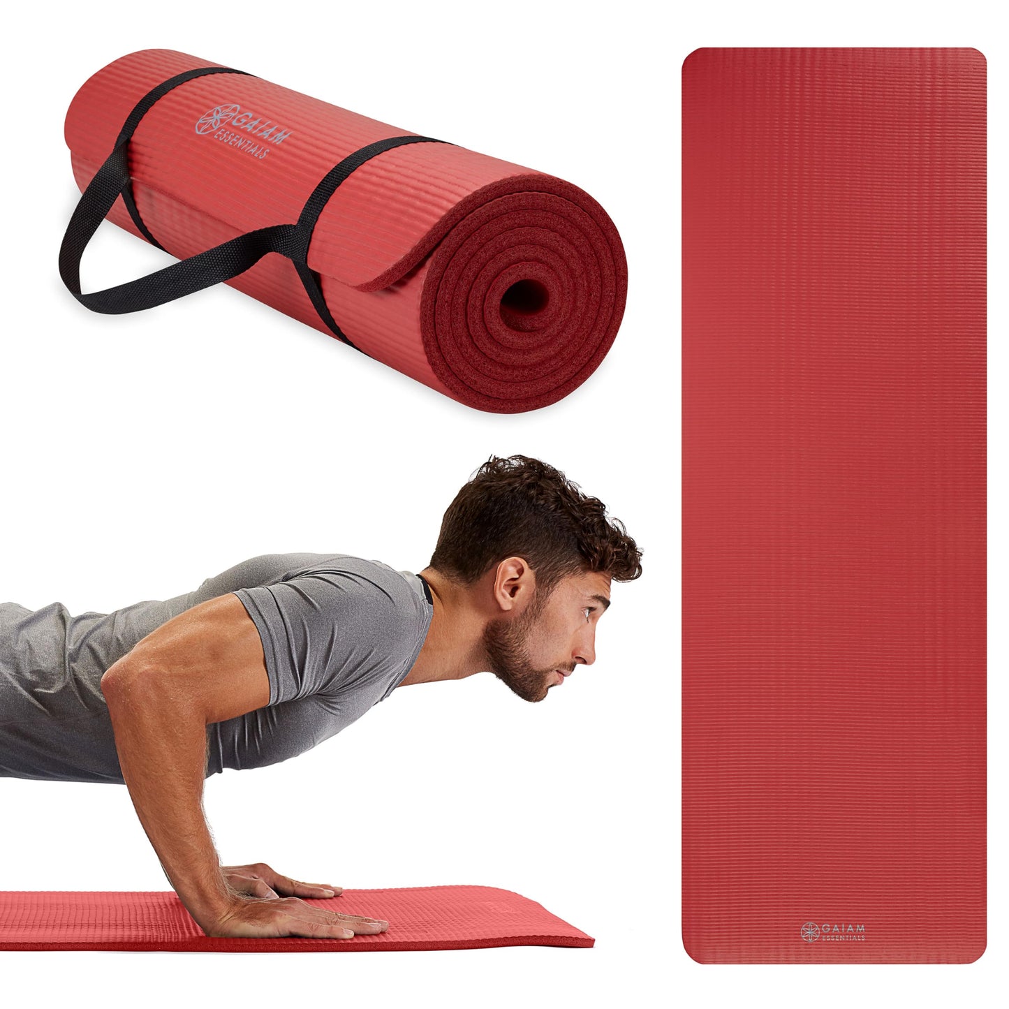 Gaiam Essentials Thick Yoga Mat Fitness