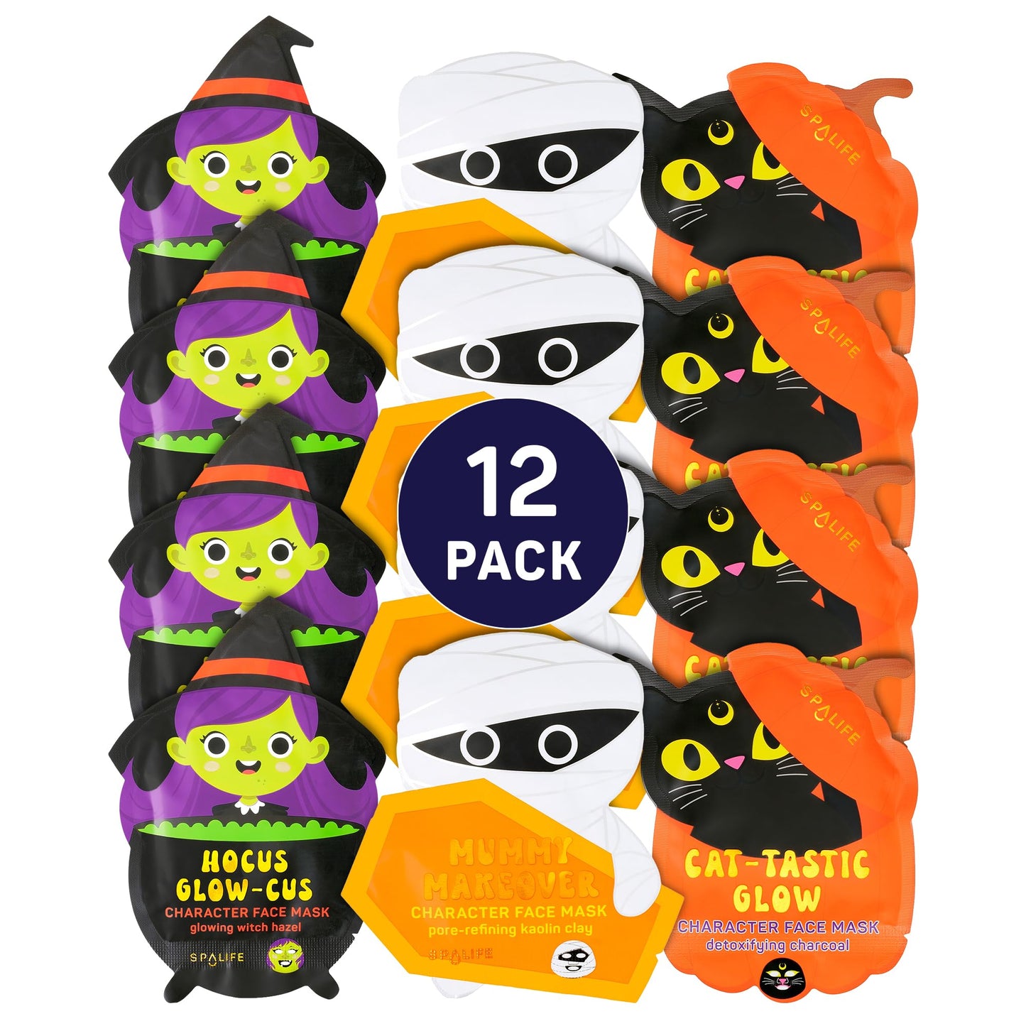SpaLife Beauty Halloween Face Mask Spooky Glow Bundle | Korean Facial Masks