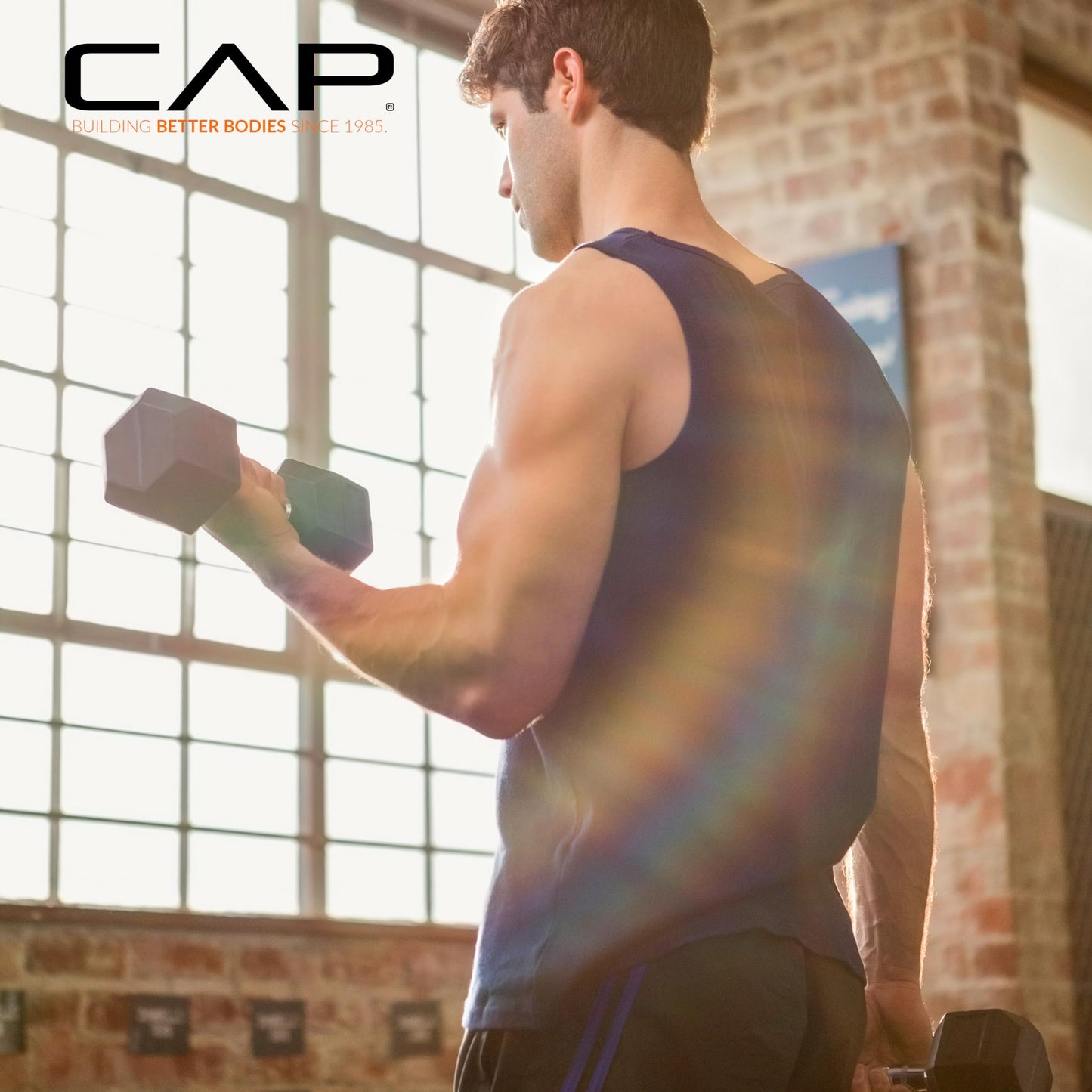 CAP Barbell 10 LB Coated Hex Dumbbell Weight Pair with Black Handle