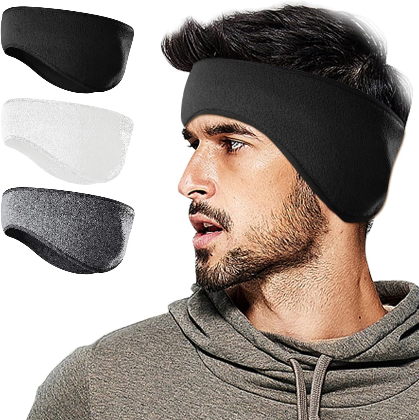 Winter Fleece Ear Warmer Headband for Men Women Kids