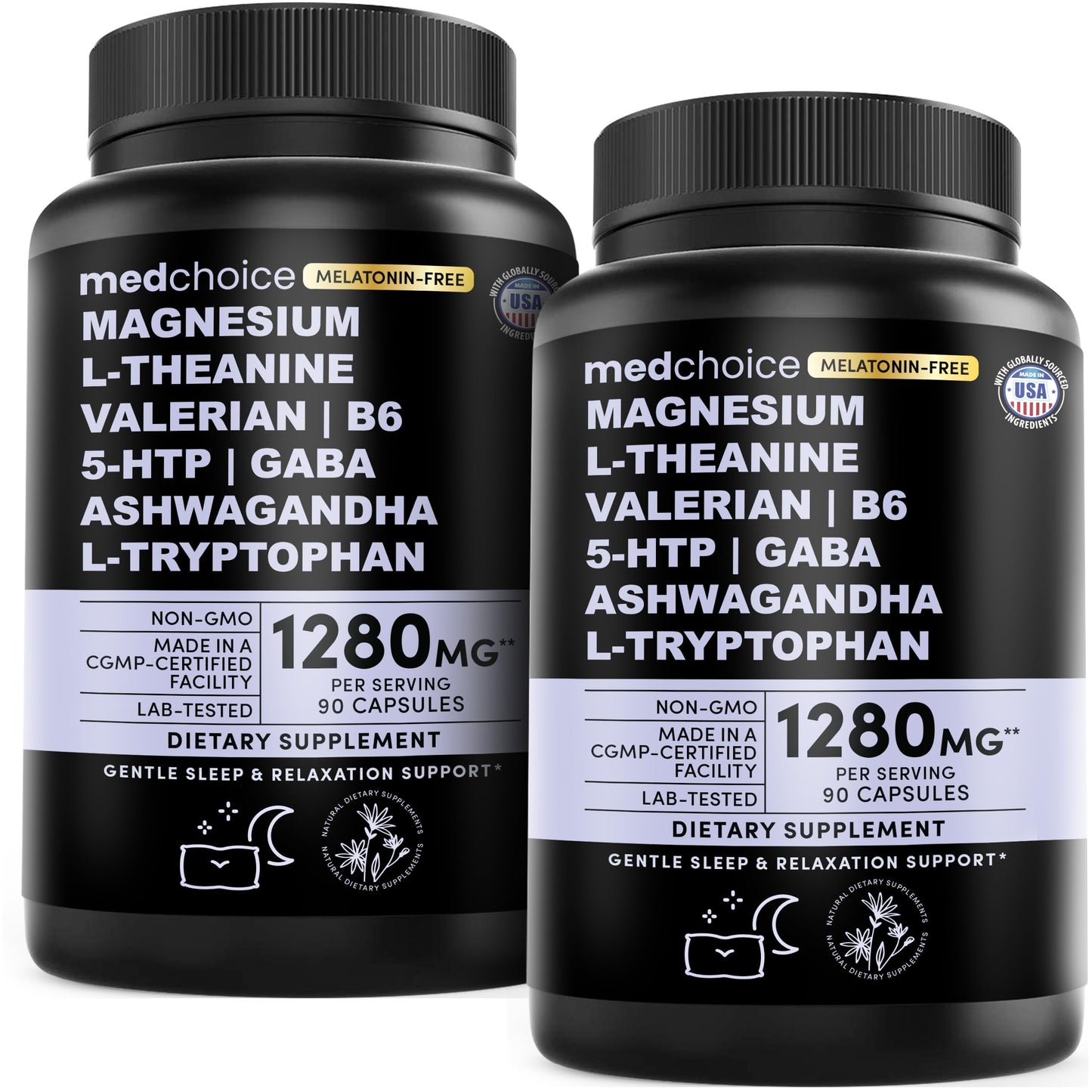 12-in-1 Melatonin Sleep Capsules - Natural Sleep Aids for Adults with Melatonin 5mg