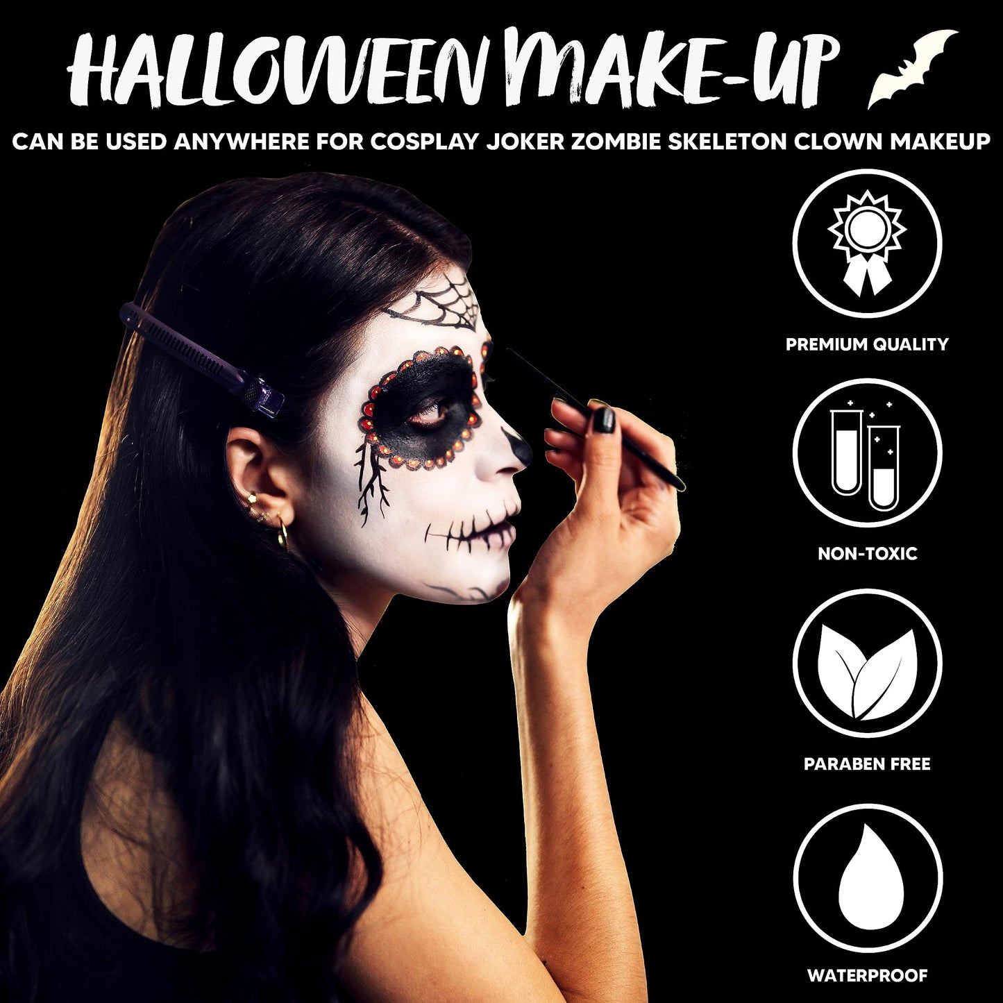 Spooktacular Creations 26 Pcs Halloween Family Makeup Kit