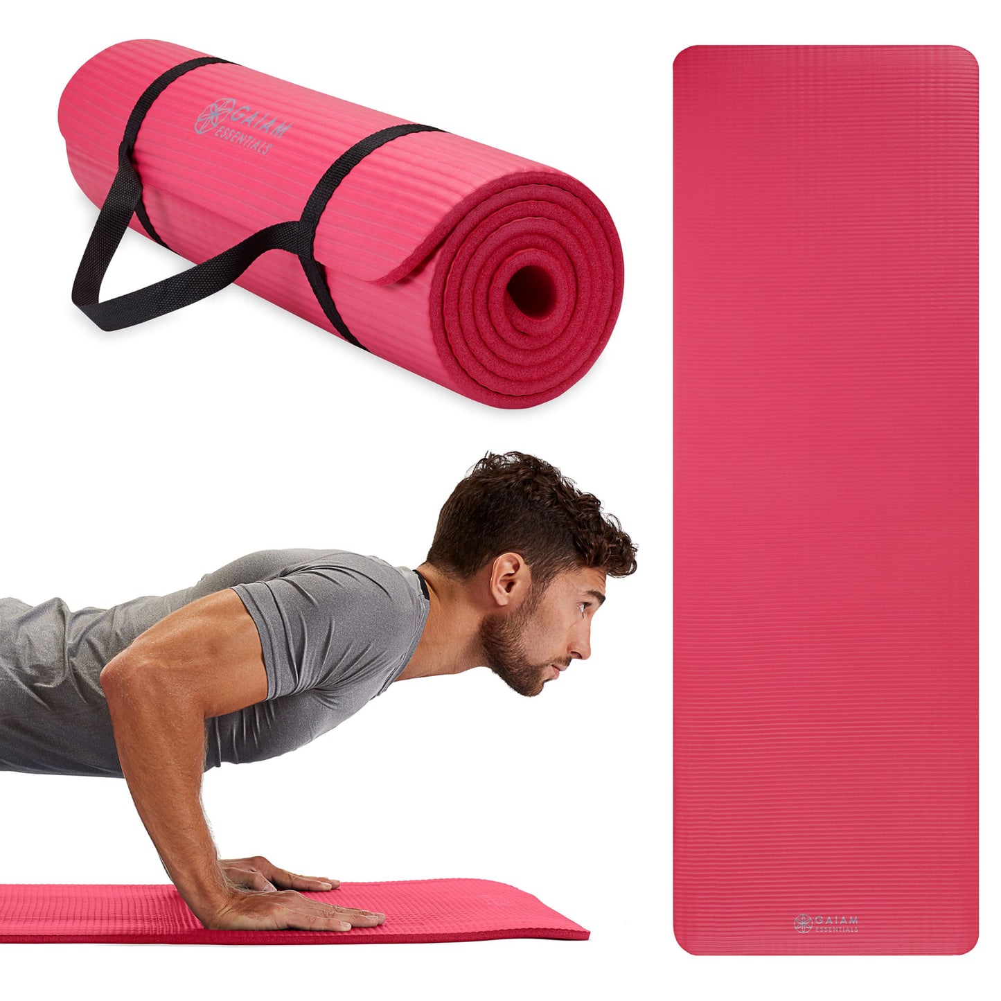 Gaiam Essentials Thick Yoga Mat Fitness