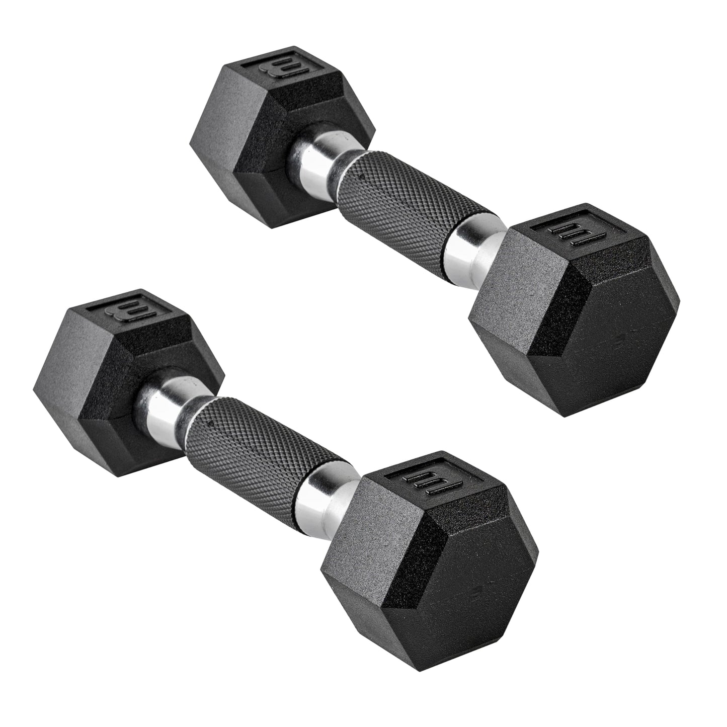 CAP Barbell 10 LB Coated Hex Dumbbell Weight Pair with Black Handle